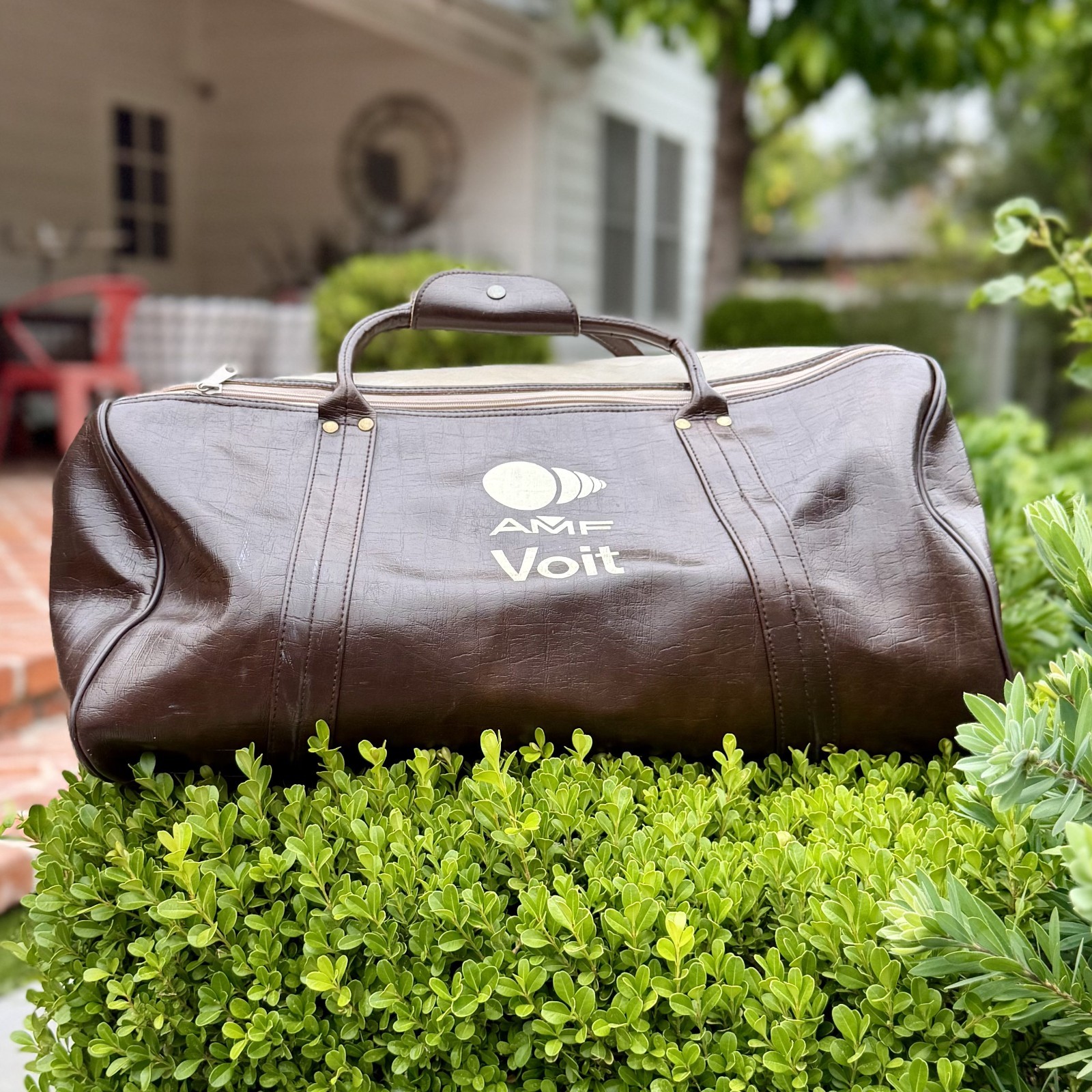 Vintage AMF VOIT  Sports Duffel Bag Preloved from 70s-80s Brown