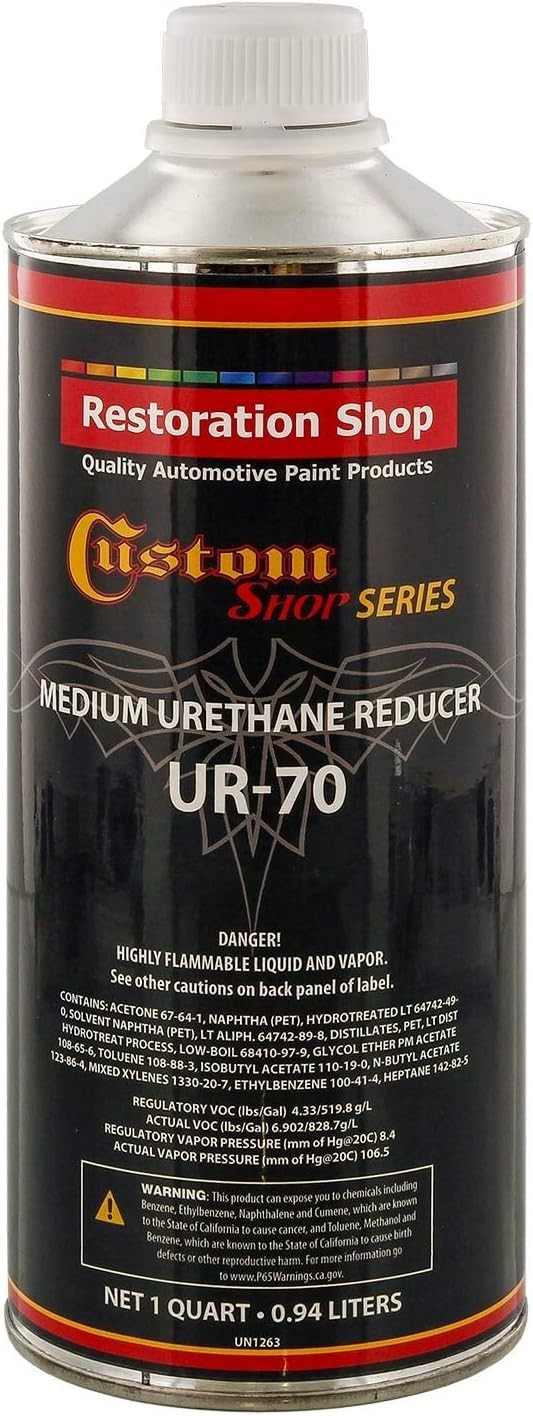 1 Quart MEDIUM Urethane Reducer 70 - 85 Degrees Mid Temp Auto Paint Thinner USA