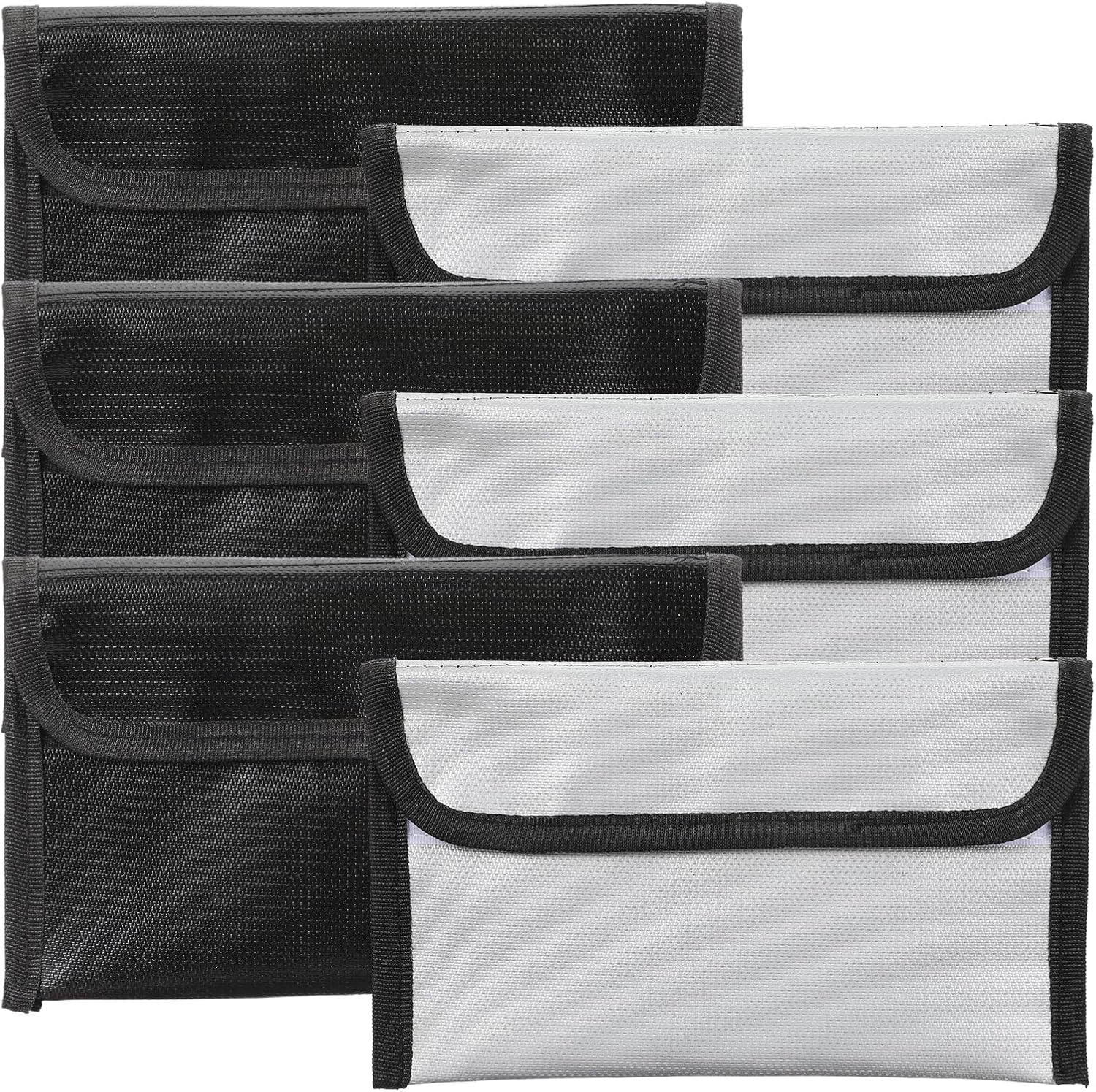6 Pack Small Fireproof Bag 8 X 5 Inch Money Holder | Fireproof Waterproof Money
