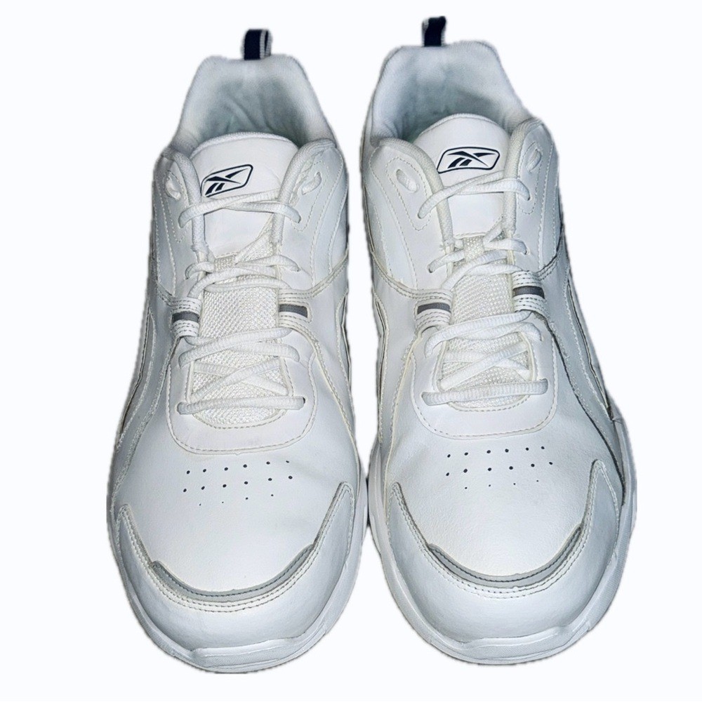 👟📬 REEBOK RB 607 PYE White Leather Walking Shoes Sneakers Men's 15 Extra Wide