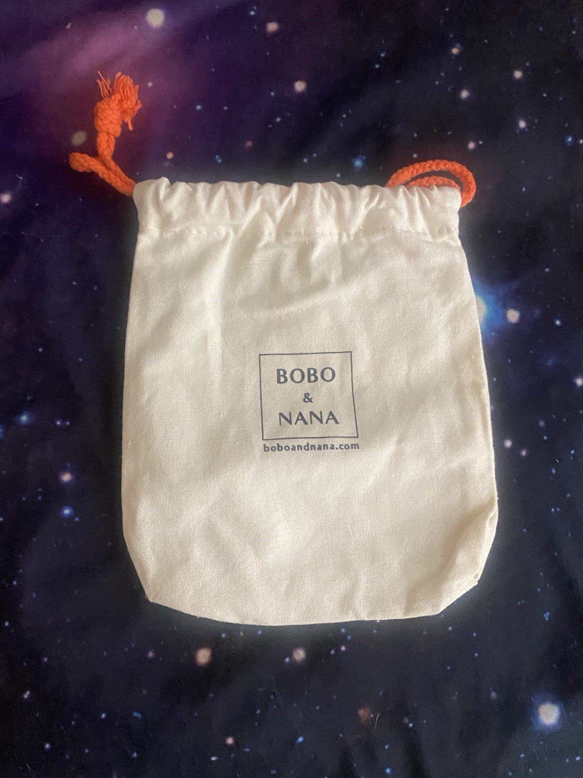 Bobo & Nana Small White Dust Bag Dustbag Pouch Drawstring Top 9”H X 7” W