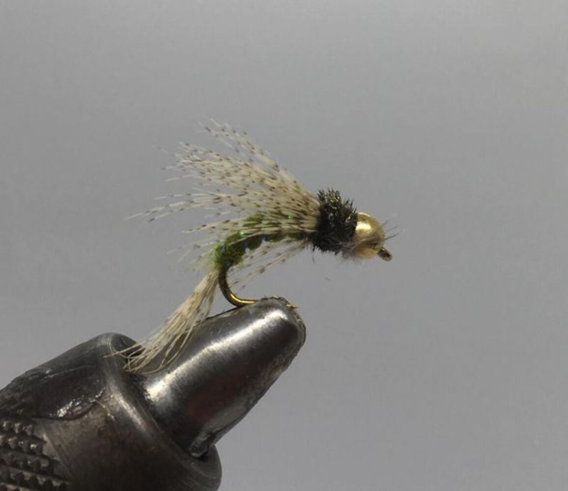 One Dozen (12) - Beadhead Bird Of Prey - Olive - Nymph