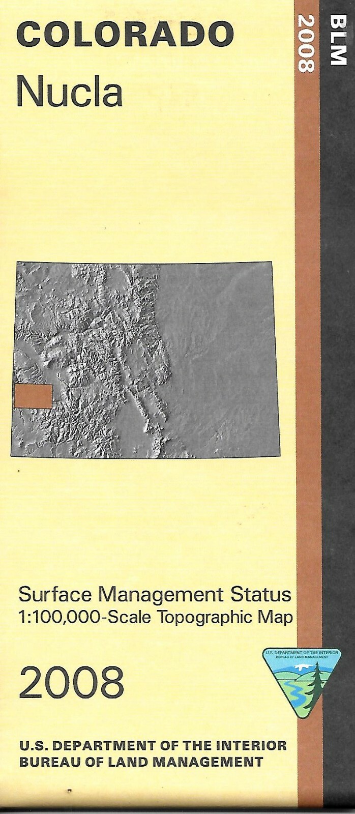 BLM Map of Nucla, Colorado, by US Dept of the Interior