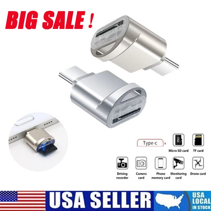 TypeC To Micro SD TF Card Reader OTG USB Adapter Converter For Samsung Phone Lot