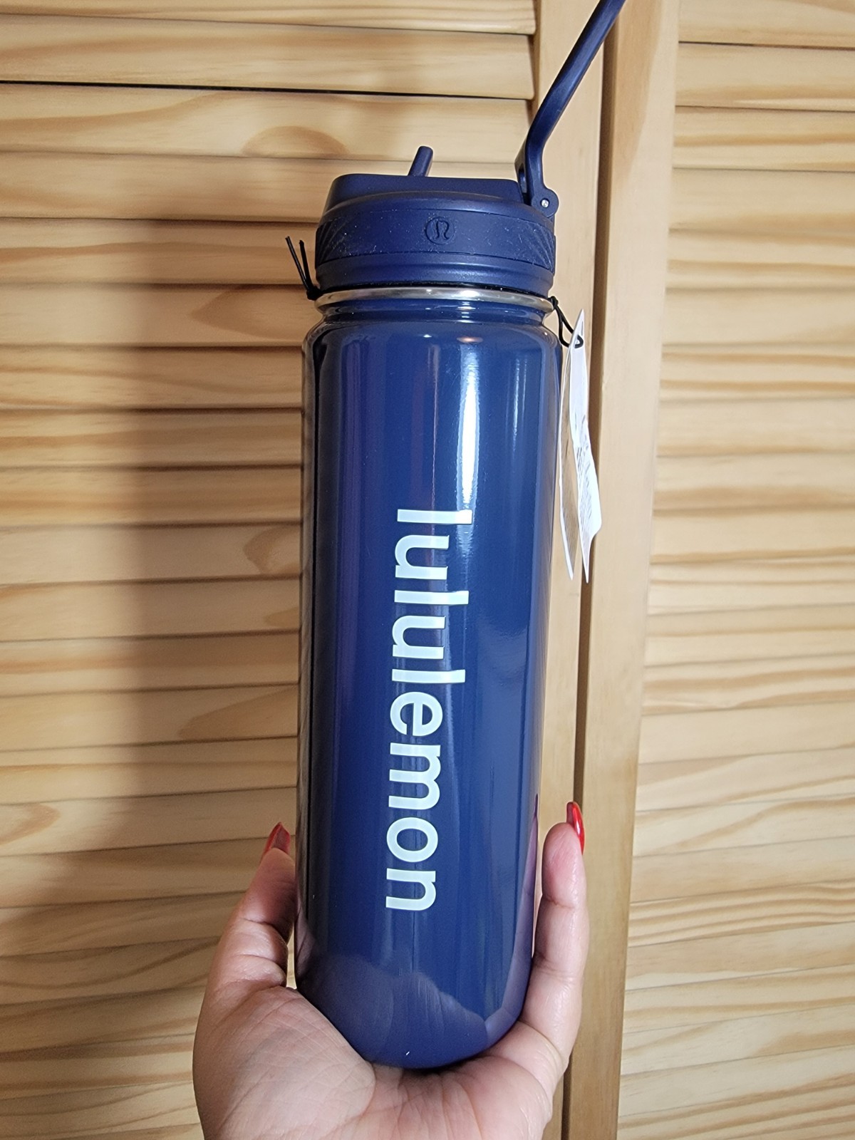 Lululemon Sports Bottle 24oz NWT In Dark Blue *straw Lid*