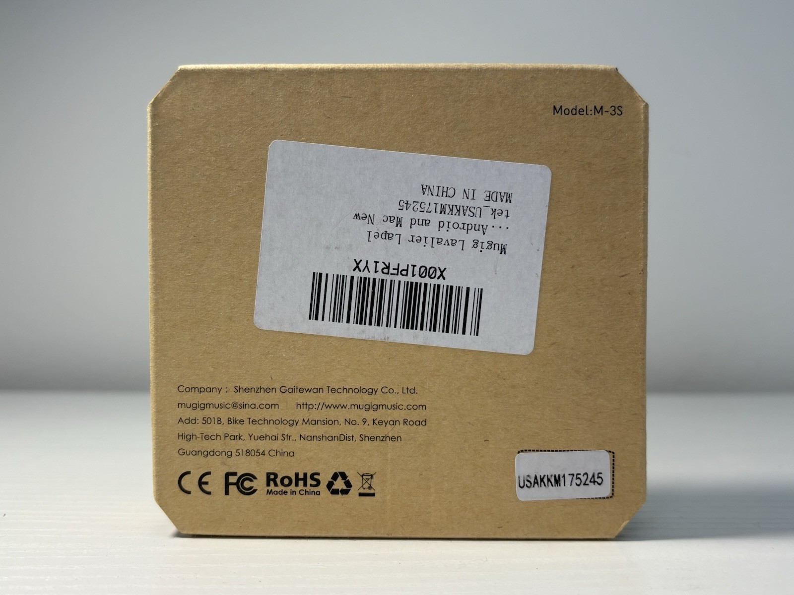 Mugig Lapel Microphone Model M-3S - New In Package