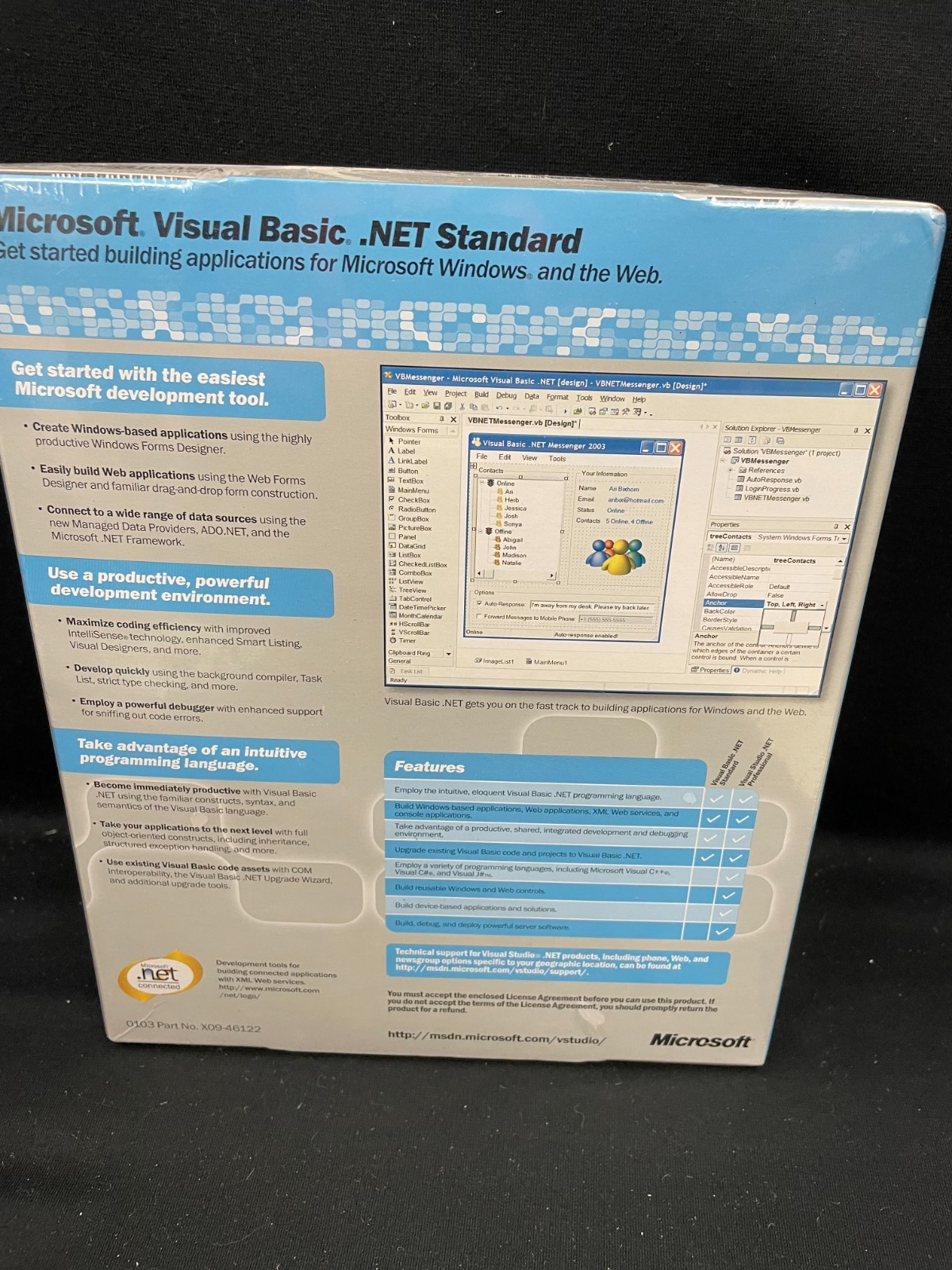 Microsoft Visual Basic .net Standard, 2003 Software, Brand New SealedMN5502