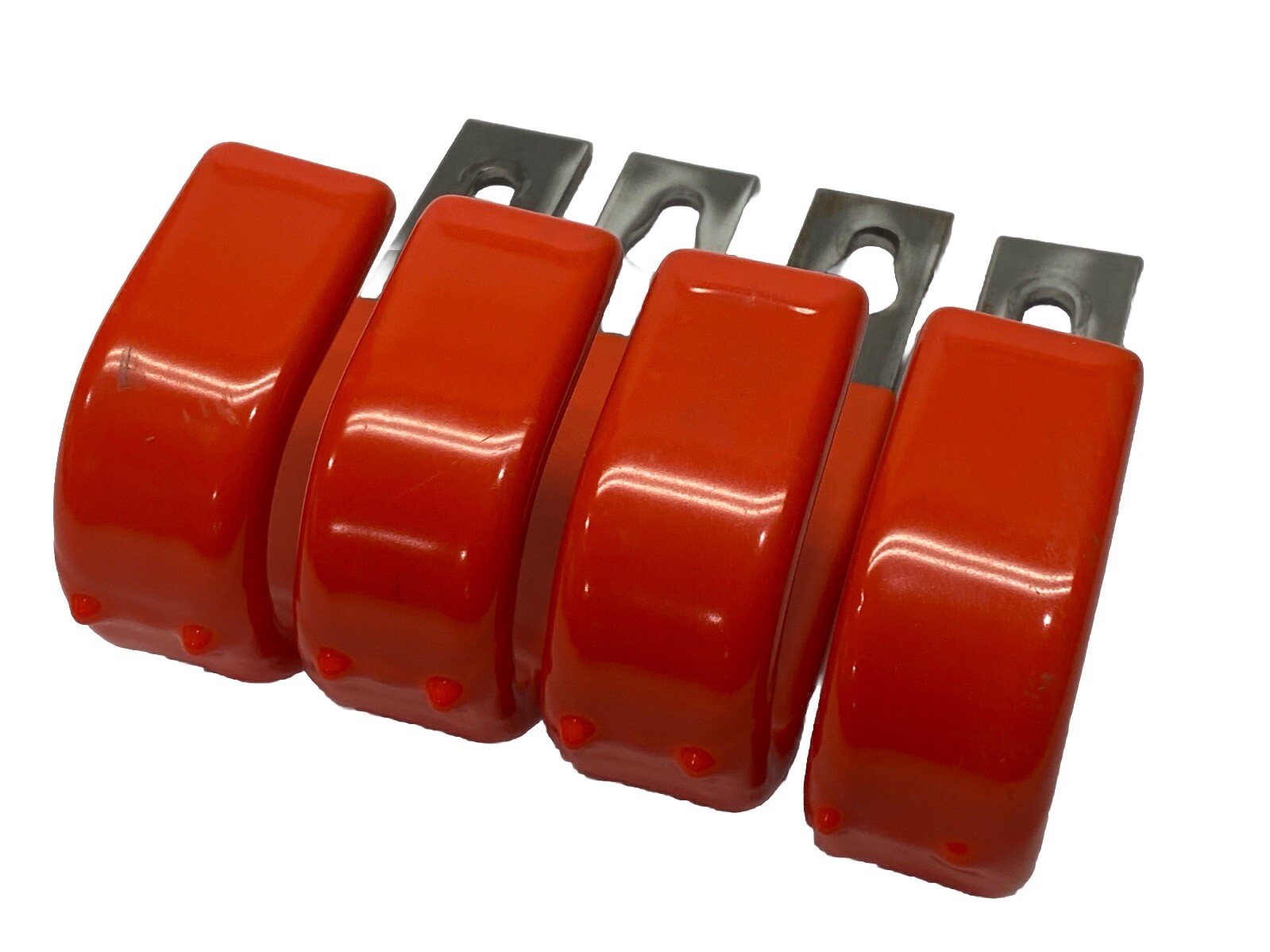 1730A91 Nonmarring Hooks Orange Vinyl Coated 100lbs Capacity LOT OF 4