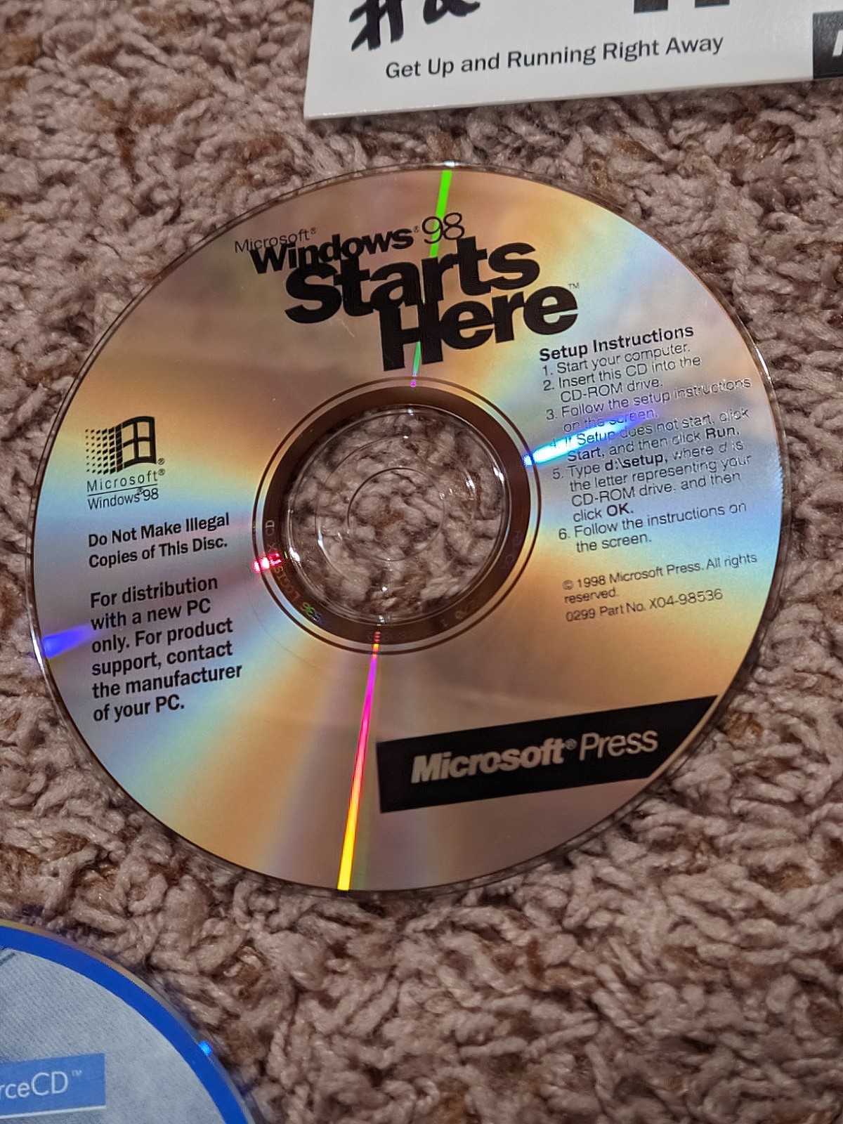 Used Microsoft Windows 98 User Guide w/ COA/Product Key NO CD-ROM Other Software