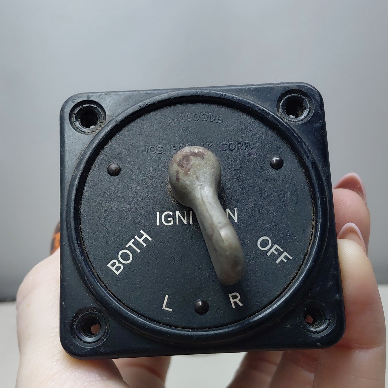 P-51 Magento Ignition Switch Vintage WWII; JOS Pollak Corp