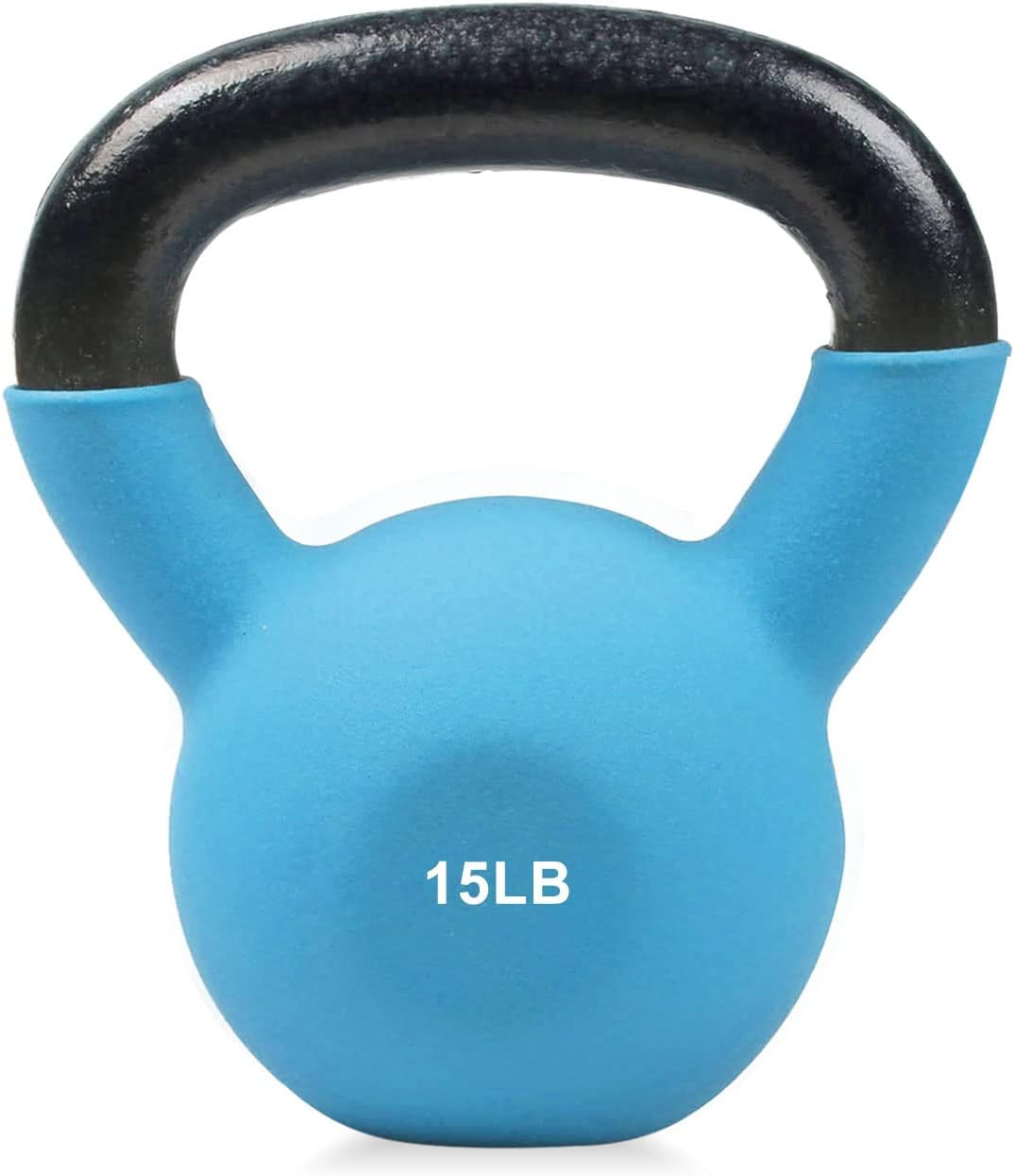 Neoprene Coated Solid Cast Iron Kettlebell 5 10 15 20 25 30 35 40 45 50 LB, Grea