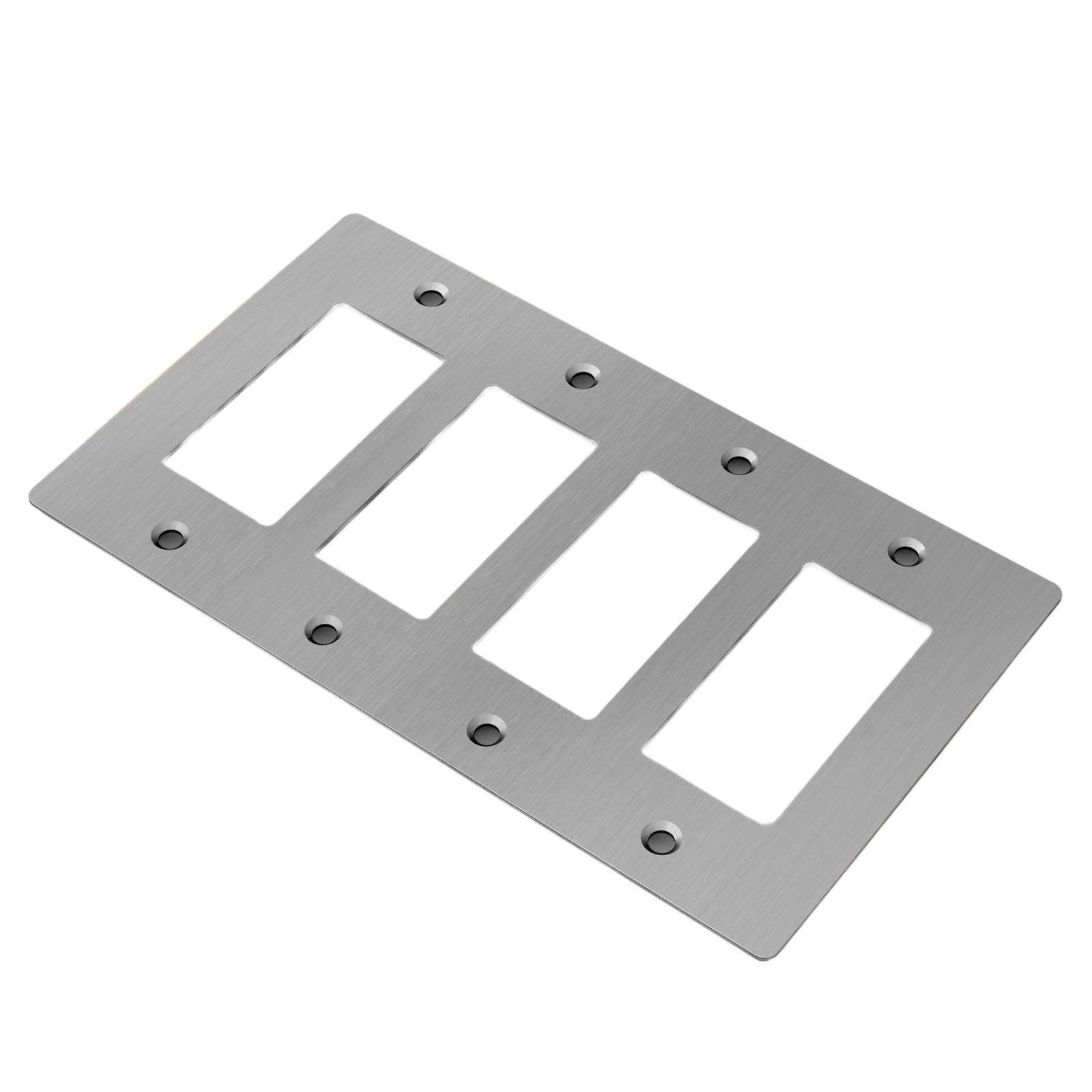 Buster + Punch NPL-023592 Wall Plates Quadruple Rocker Switch - Brass