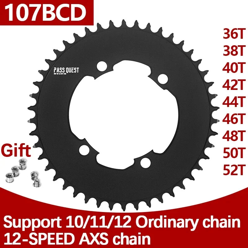 107BCD Chainring Road Bike for Sram 12 Speed 36T 38T 40T 42T 44T 46T 48T 50T 52T