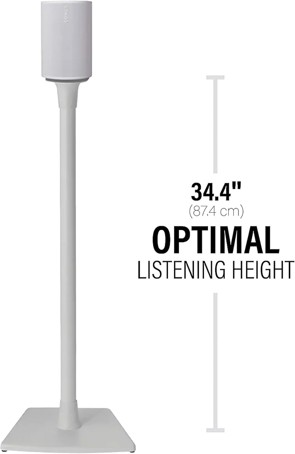 Wireless Speaker Stand for Sonos Era 100™ - White Pair for Secure Mounting