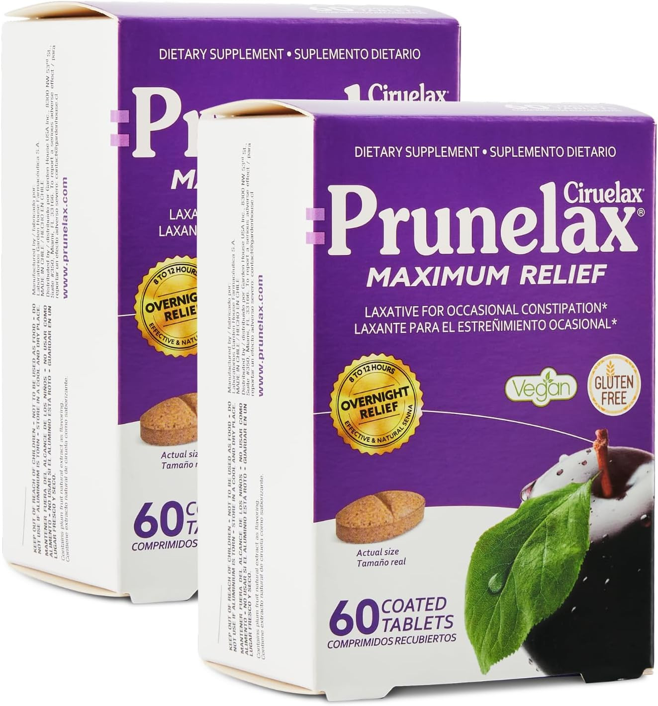 Prunelax Tablets - Extra Strength Natural Laxative Supplement FREE SHIPPING