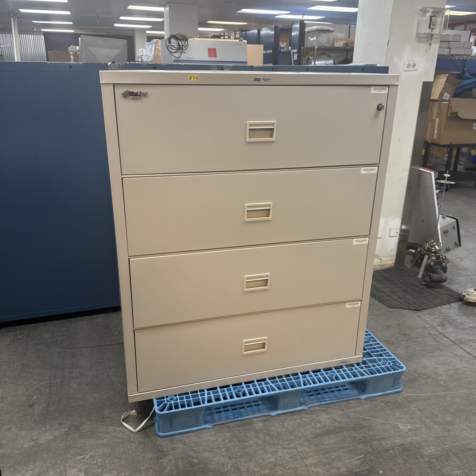 FireKing Turtle 4 Drawer Fire Resistant Cabinet, Great Condition W/KEY