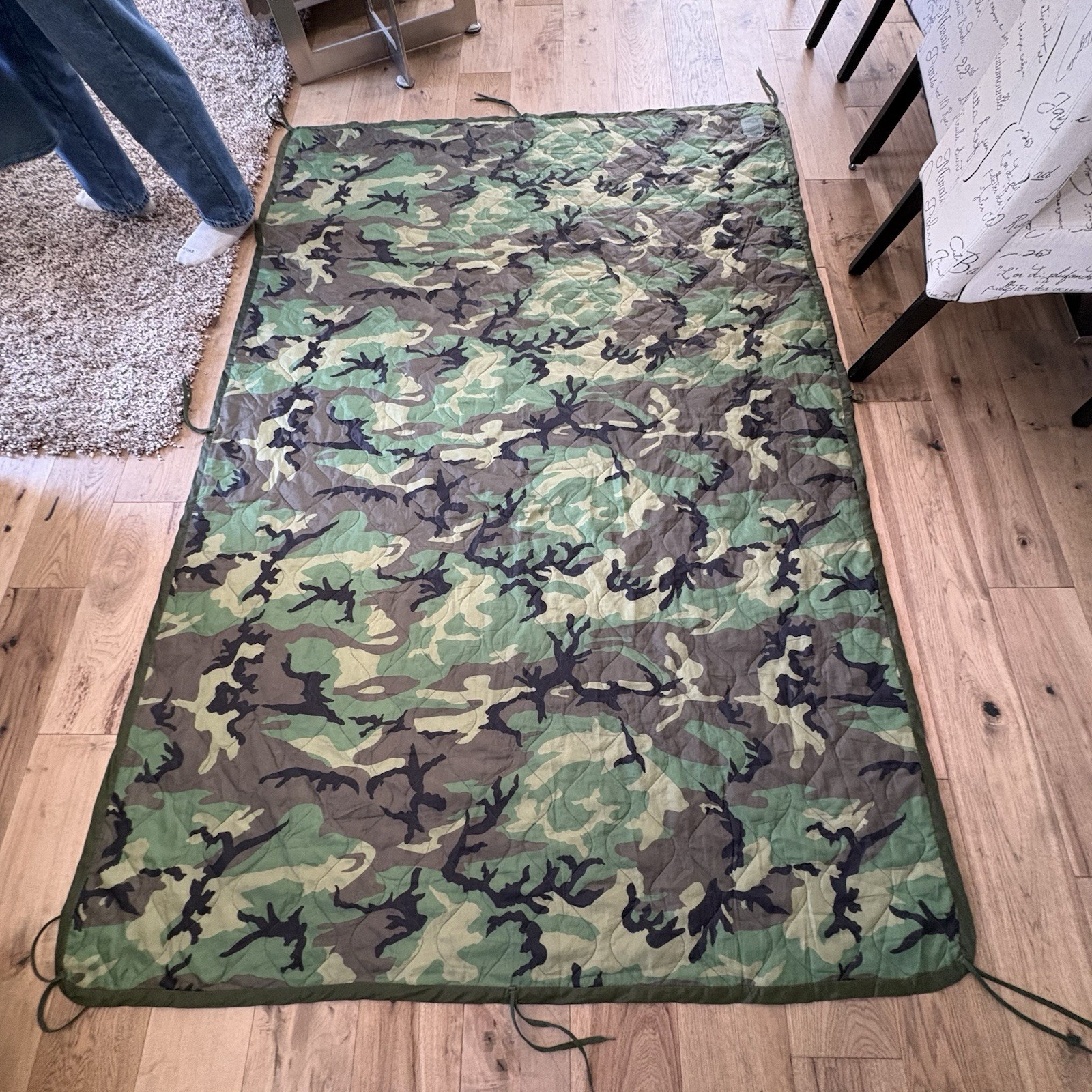 Medals Of America Military Wet Weather Poncho Liner / Woobie Blanket Woodland