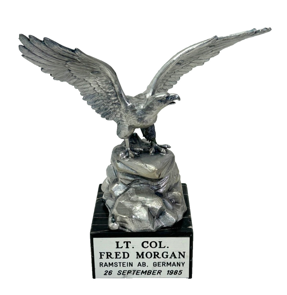1985 USAF Named Officer Ramstein Germany Air Base Presentation Statue