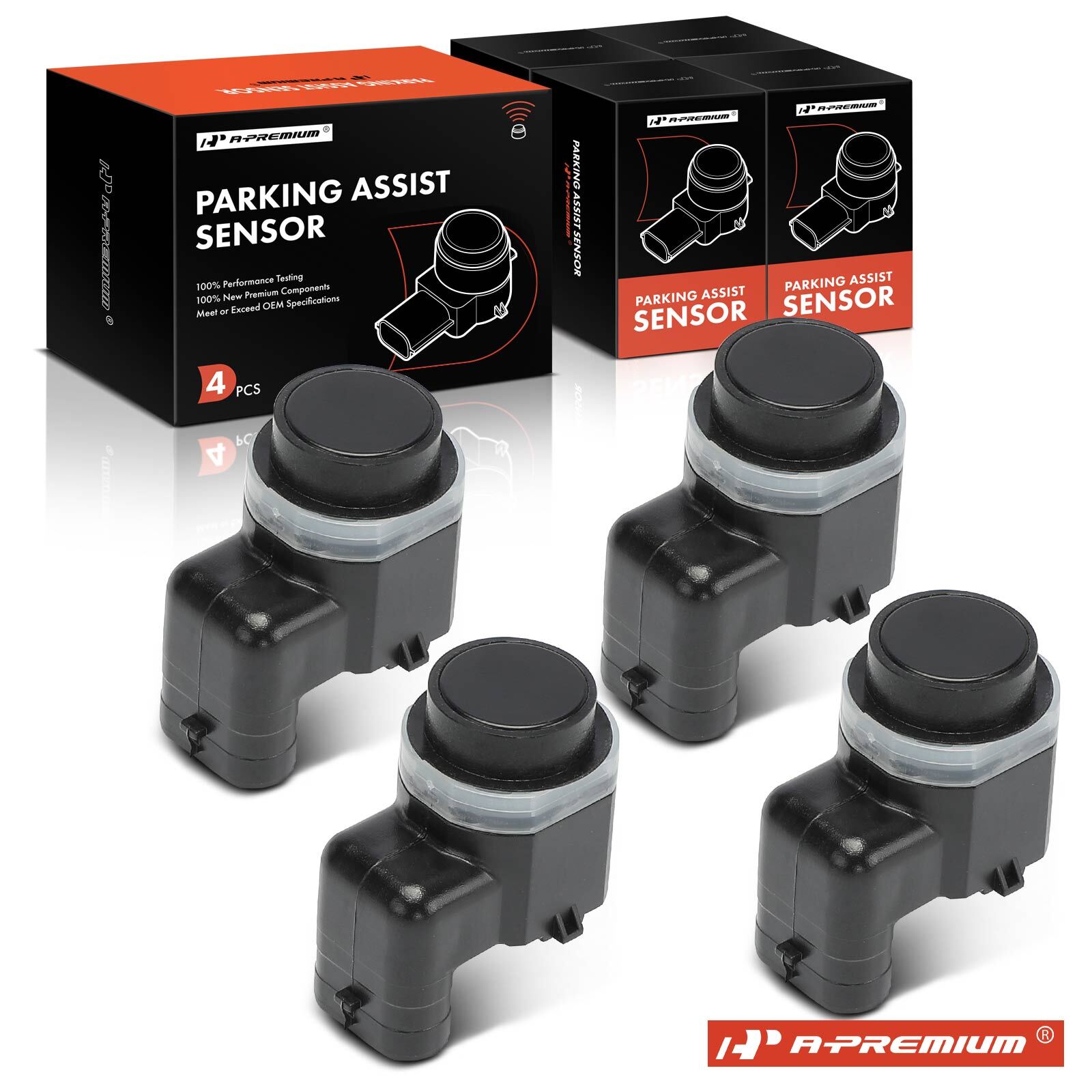 A-Premium 4x Parking Assist Sensor Front & Rear for Jaguar XF 2009-2016 XJ XFR
