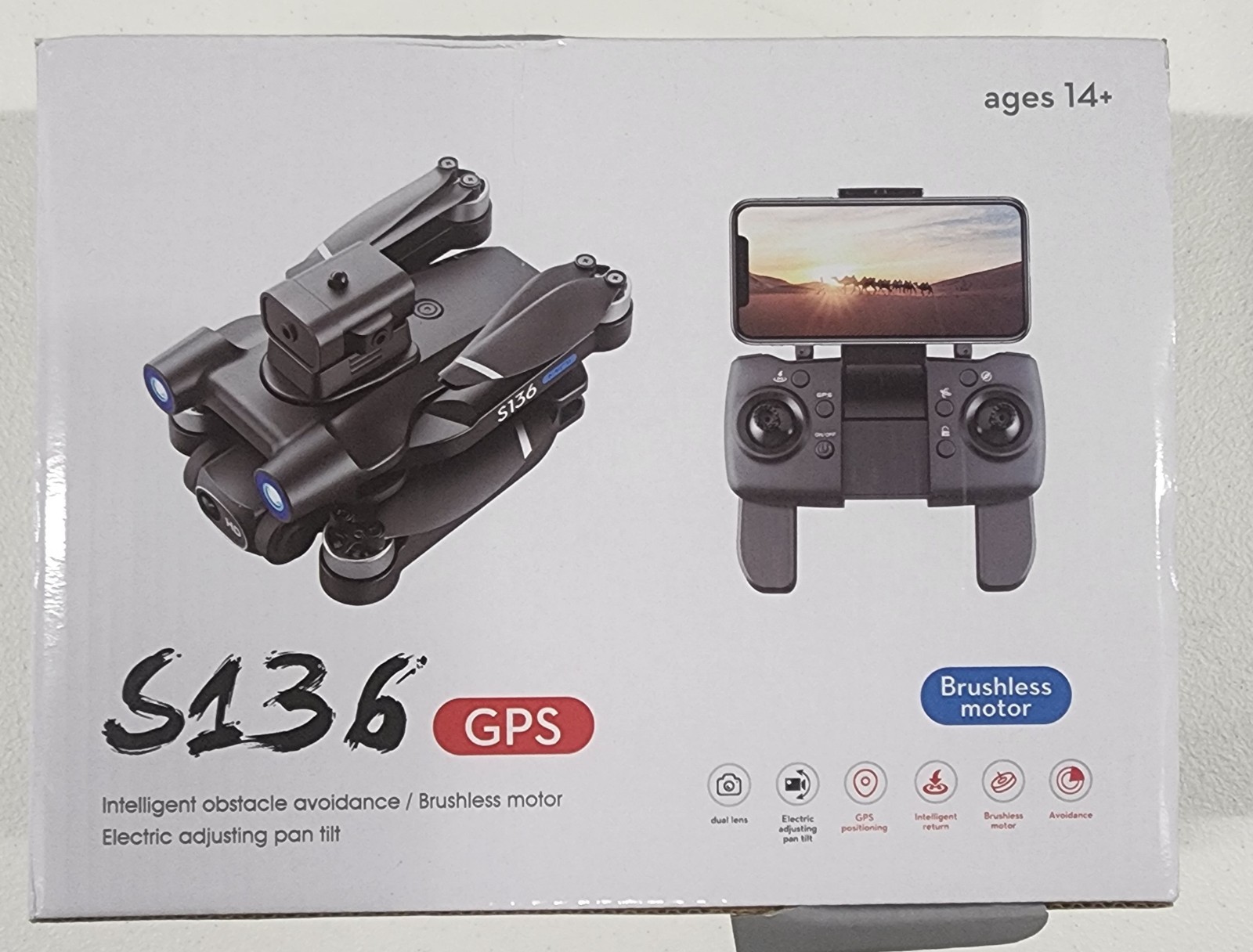 S136 GPS Mini GPS Drone Brushless Motor Intelligent Obstacle Avoidance (E)