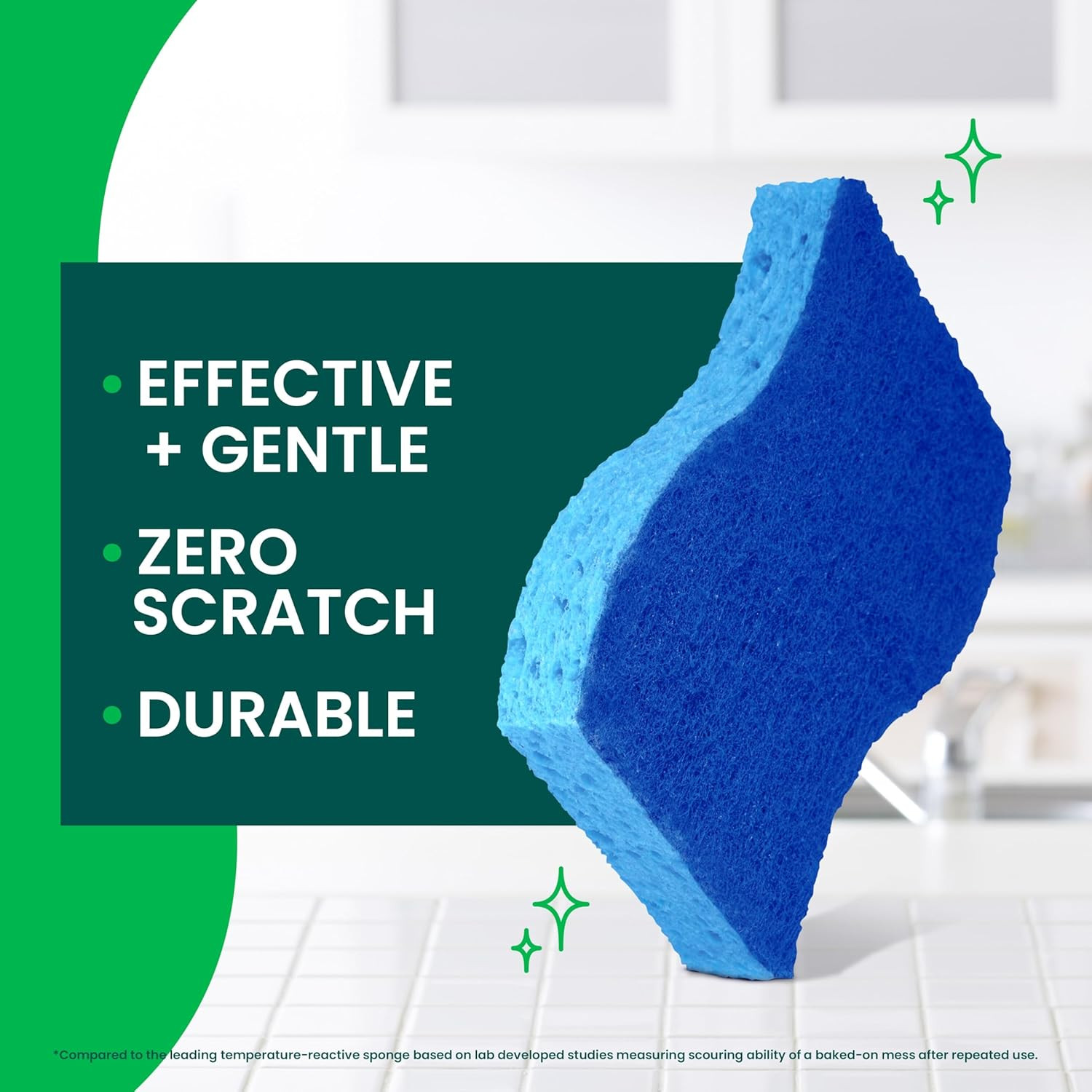 Scotch-Brite Zero Scratch Scrub Sponge, 6 Pack for Safe Multi-Surface Cleaning