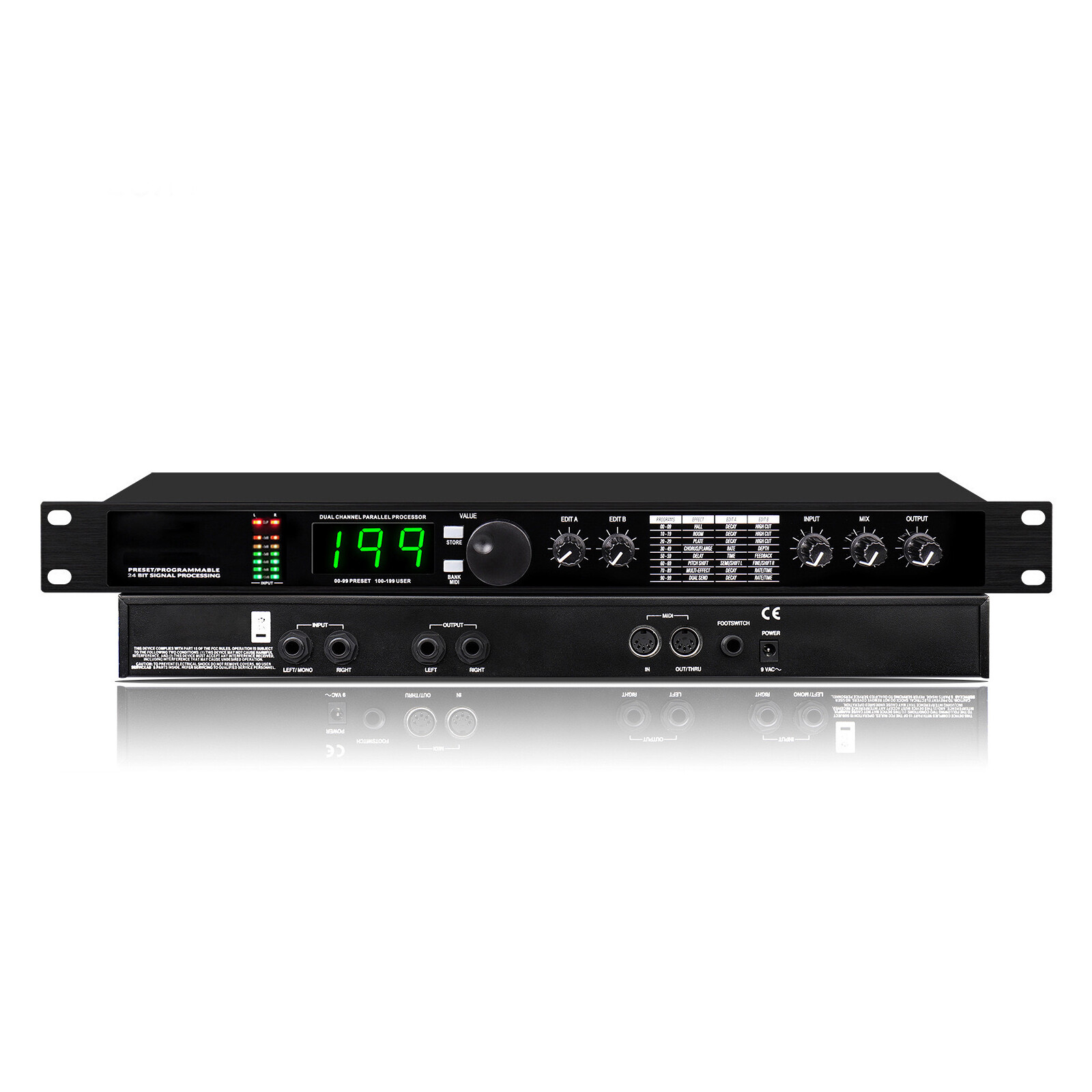 Audio Processor Equalizer Digital Reverb Multi Effect Professional DSP Proces1b