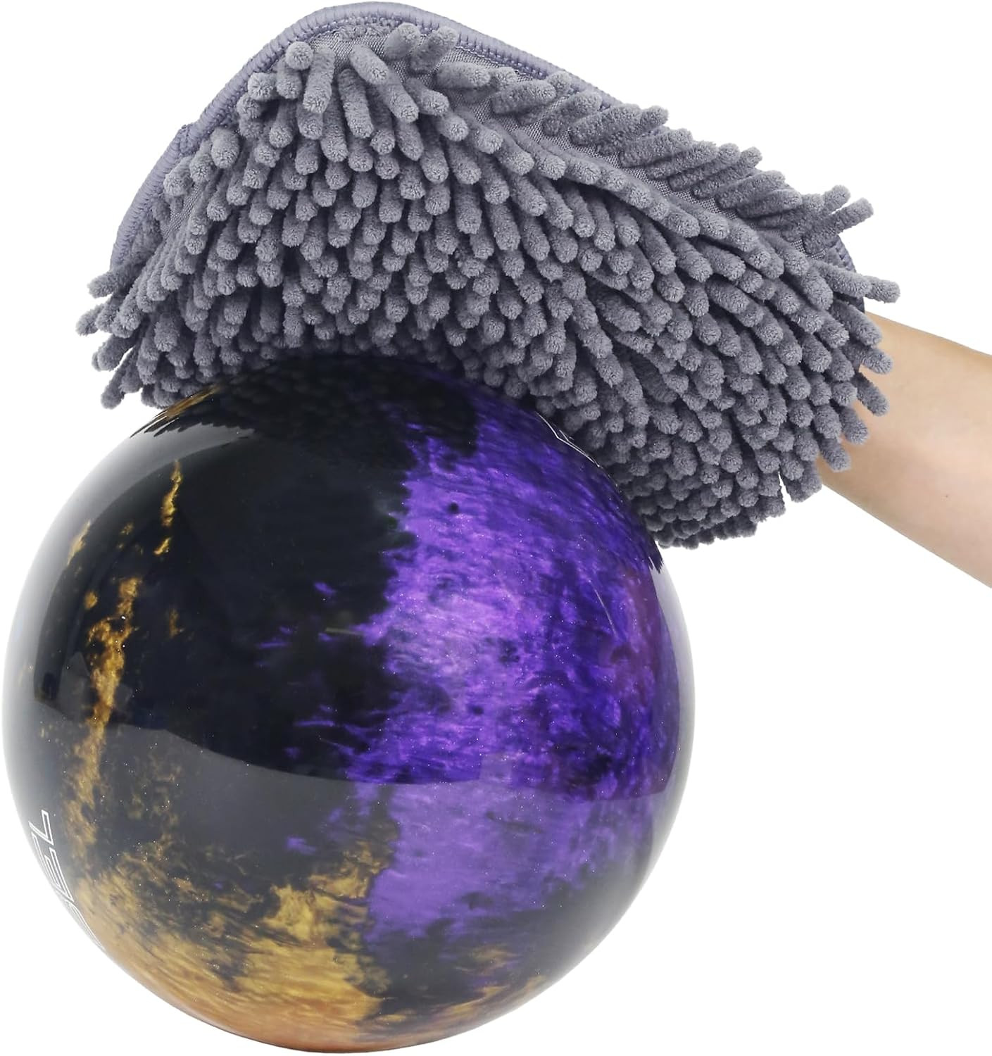 Bowling Towel Shammy Pad, Wearable Bowling Ball Towel Glove, Dual-Sided Microfib