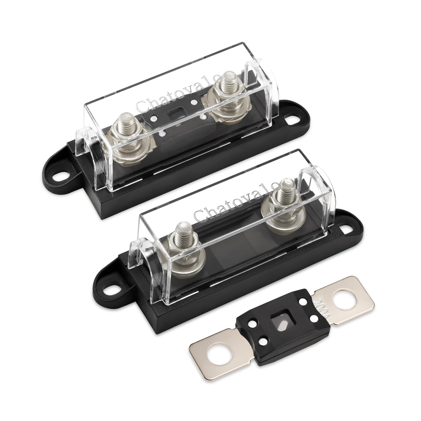 AMG/Mega Fuse Holder with 200 Amp Fuse, Upgrade Over ANL for Ba... USA FAST SHIP