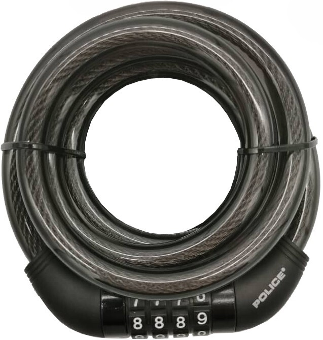 POLICE Cable Lock Combination Bicycle Bike Scooter Keyless Cable Lock - 5ft
