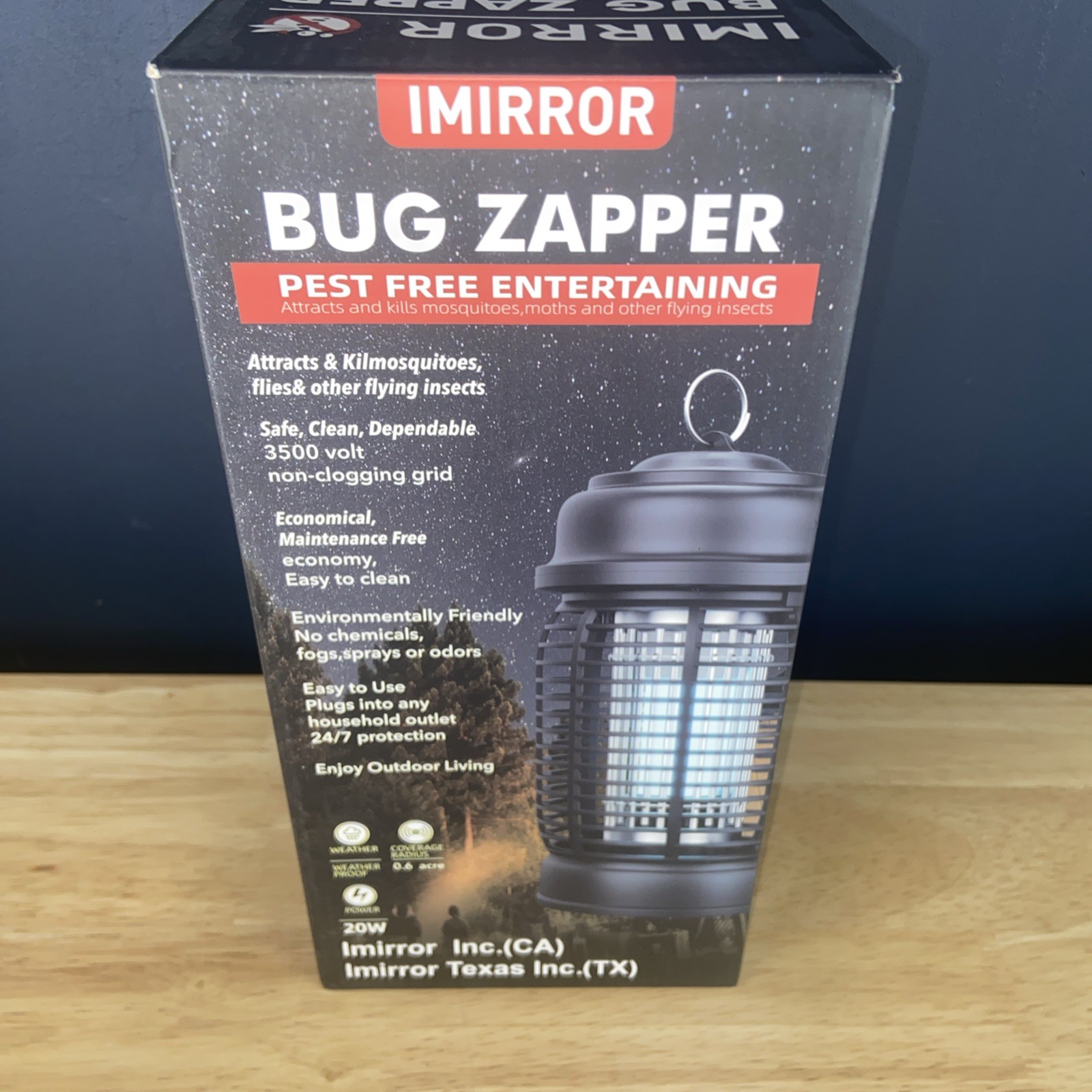 Imirror Bug Zapper Outdoor Bug Zapper Waterproof Electronic Mosquito Zapper F...