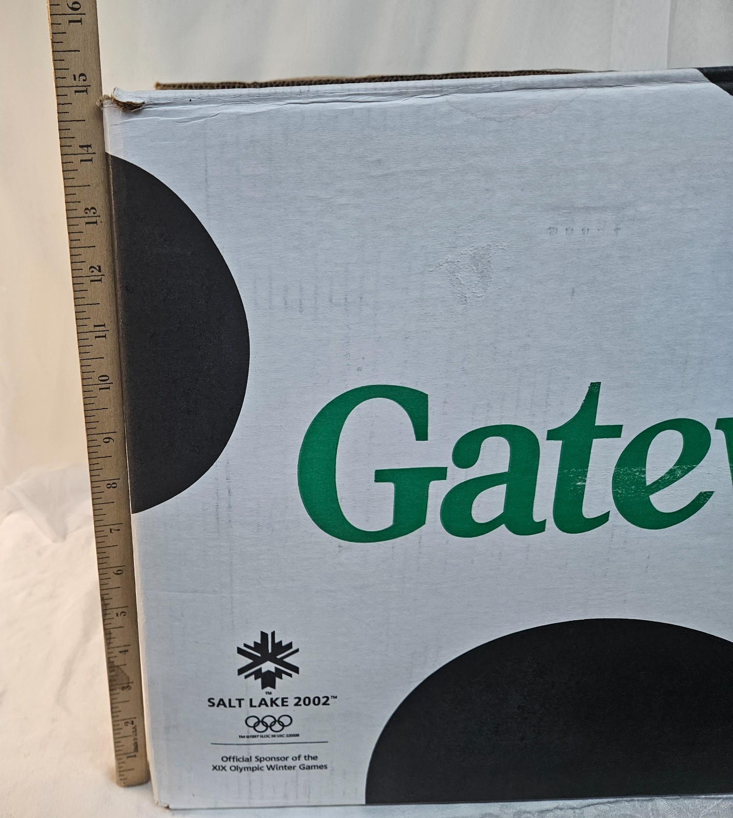 2002 Gateway Computers Micro ATX Tower BOX ONLY w Salt Lake Olympics Advertising