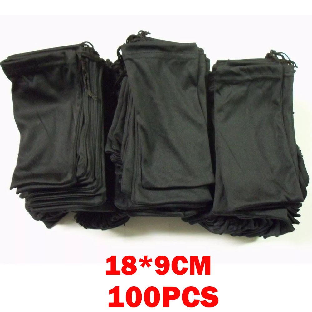 100x 18cm*9cm Micro Fiber Sunglasses Carrying Pouch Soft Case Glasses Bag