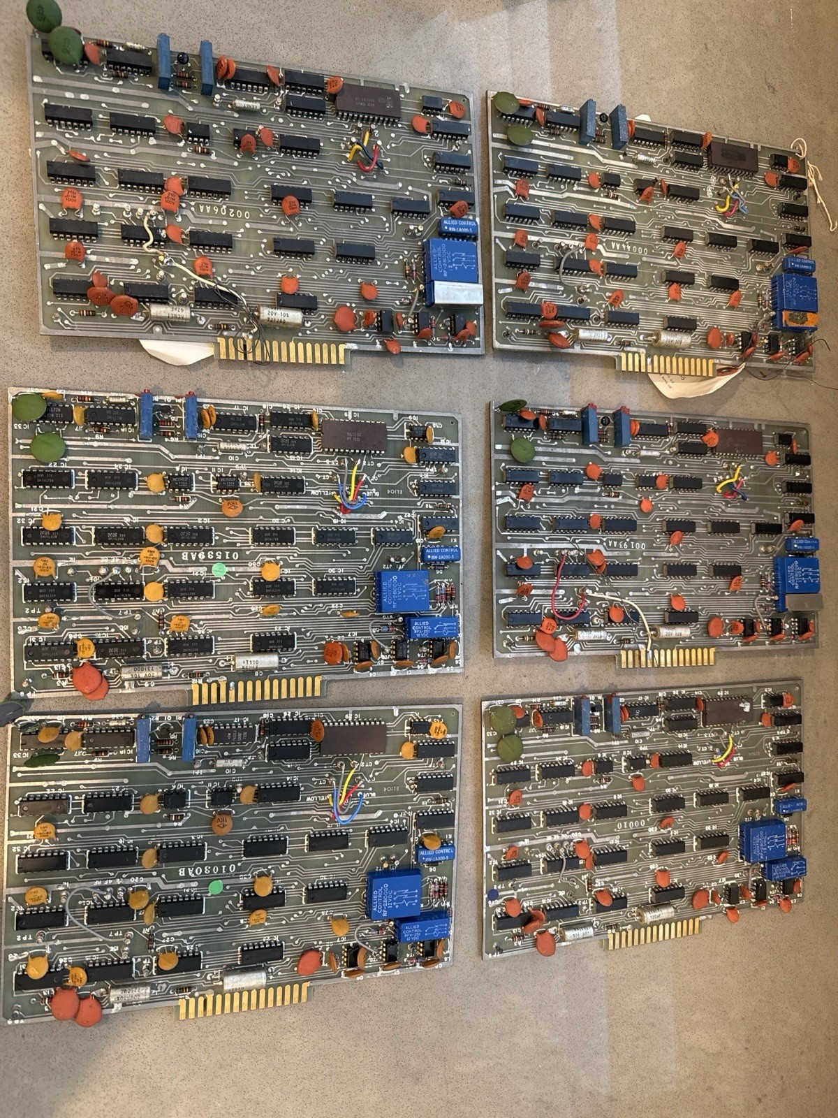 Lot Of 6 Vintage Diebold ATM / Banking Control Boards w/ Signetics PROMs
