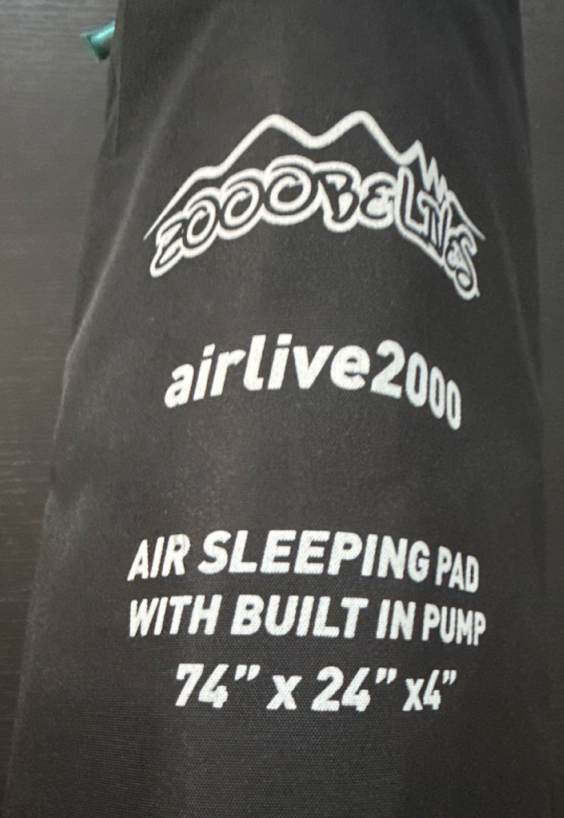 2000BeliVES airlive2000 Pump-Inflating Air Pad 74x24x4 Gray Teal Unisex Adults