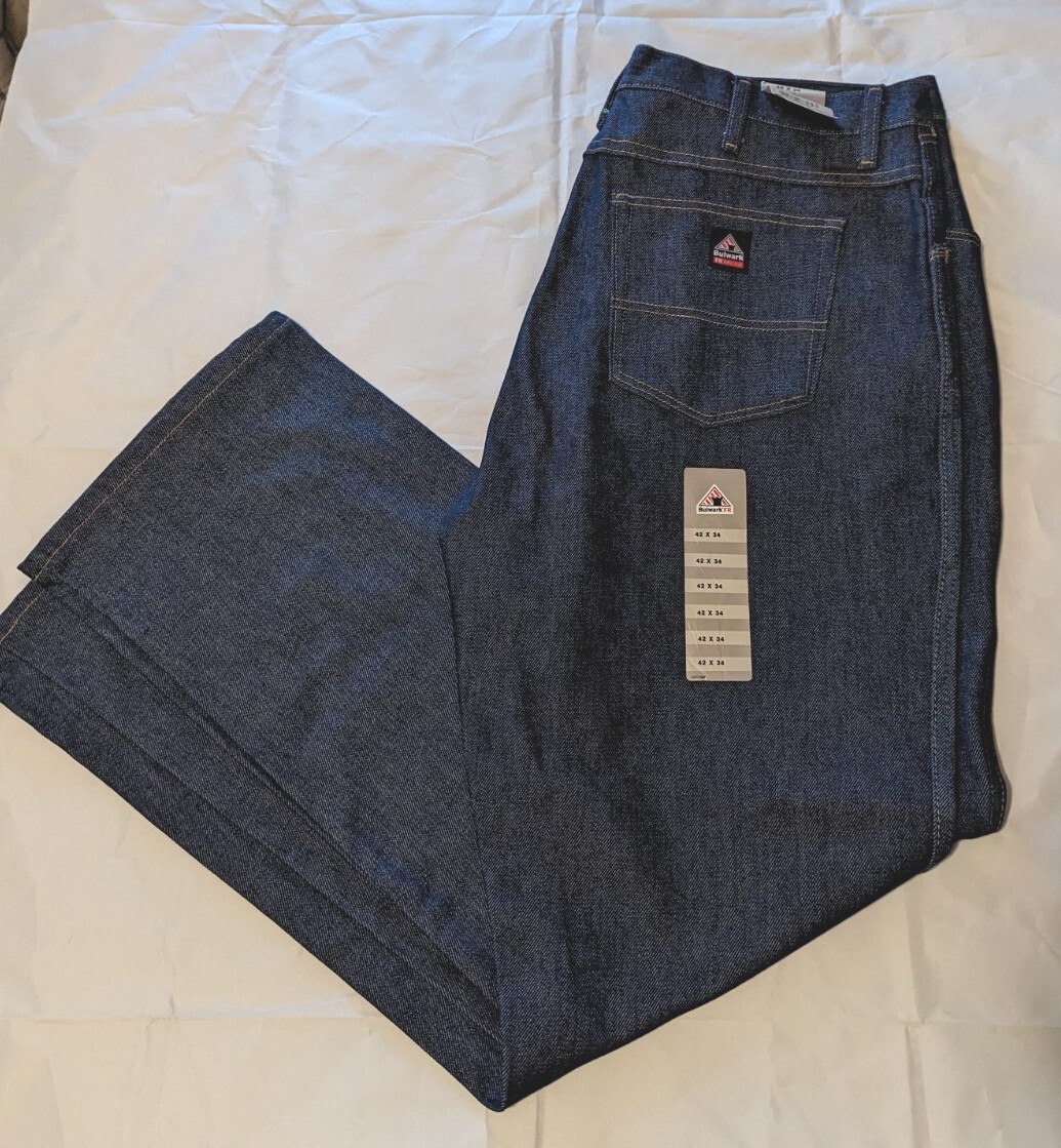 Bulwark Flame Resistant PEJ2DD1 Denim Jeans Pants Size 42x34 NWT