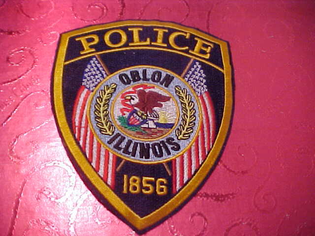 OBLON ILLINOIS POLICE PATCH SHOULDER SIZE UNUSED NO EDGE