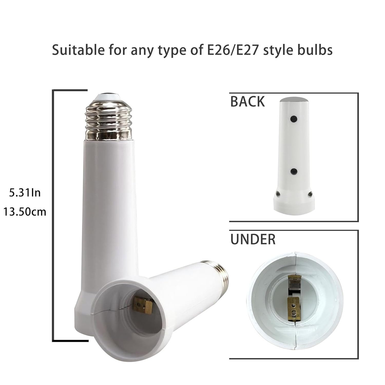 26/E27 Light Bulb⭐ Socket Extender⭐5.31 Inch Ceiling Fan Light Adapter⭐⭐