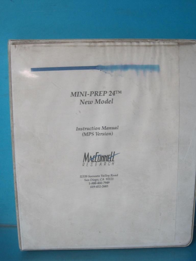 MacConnell Research Mini-Prep 24TM Instruction Manual MPS Version