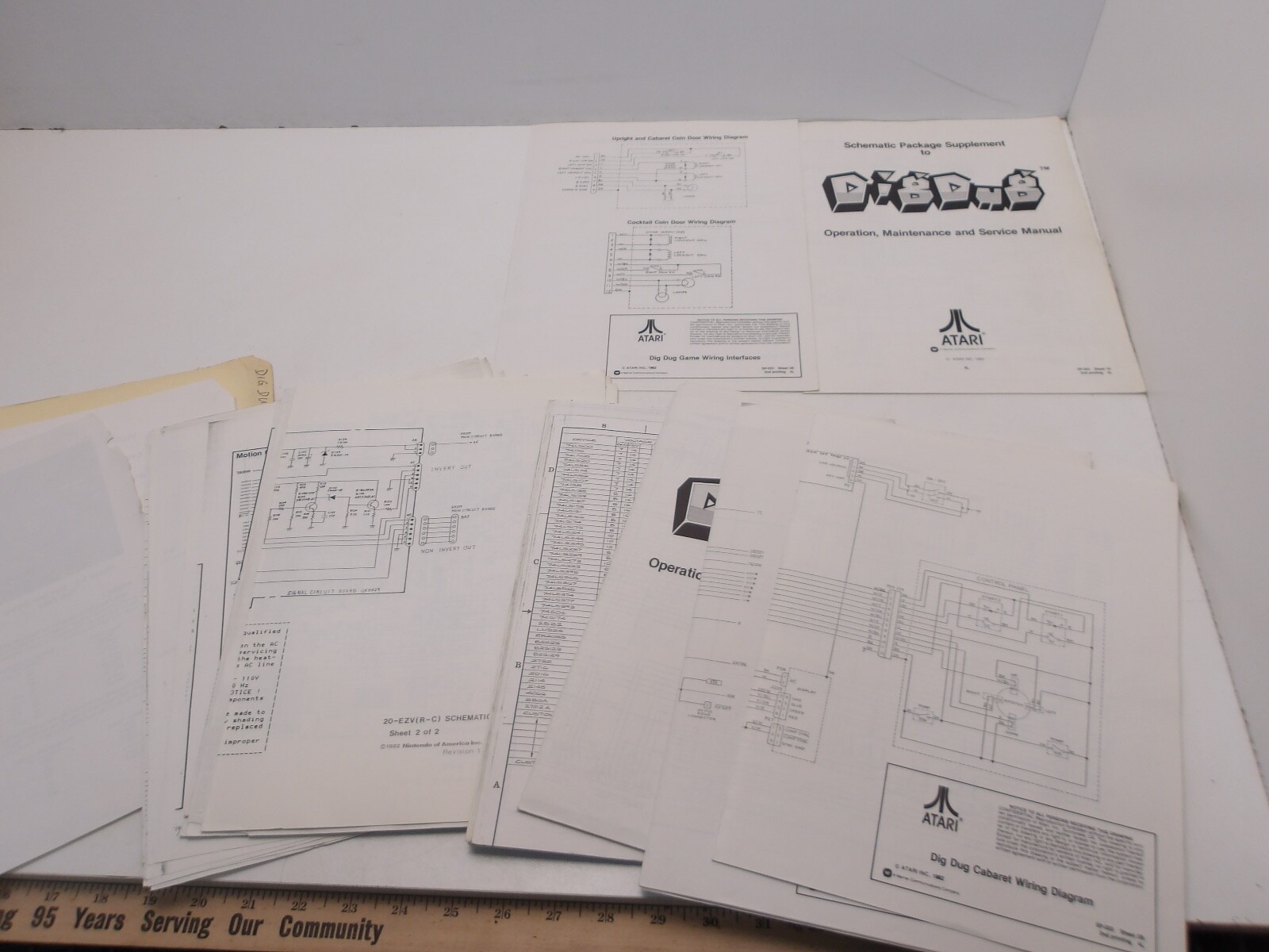Atari - Dig Dug - Distributors Complete Paperwork Set - NOS