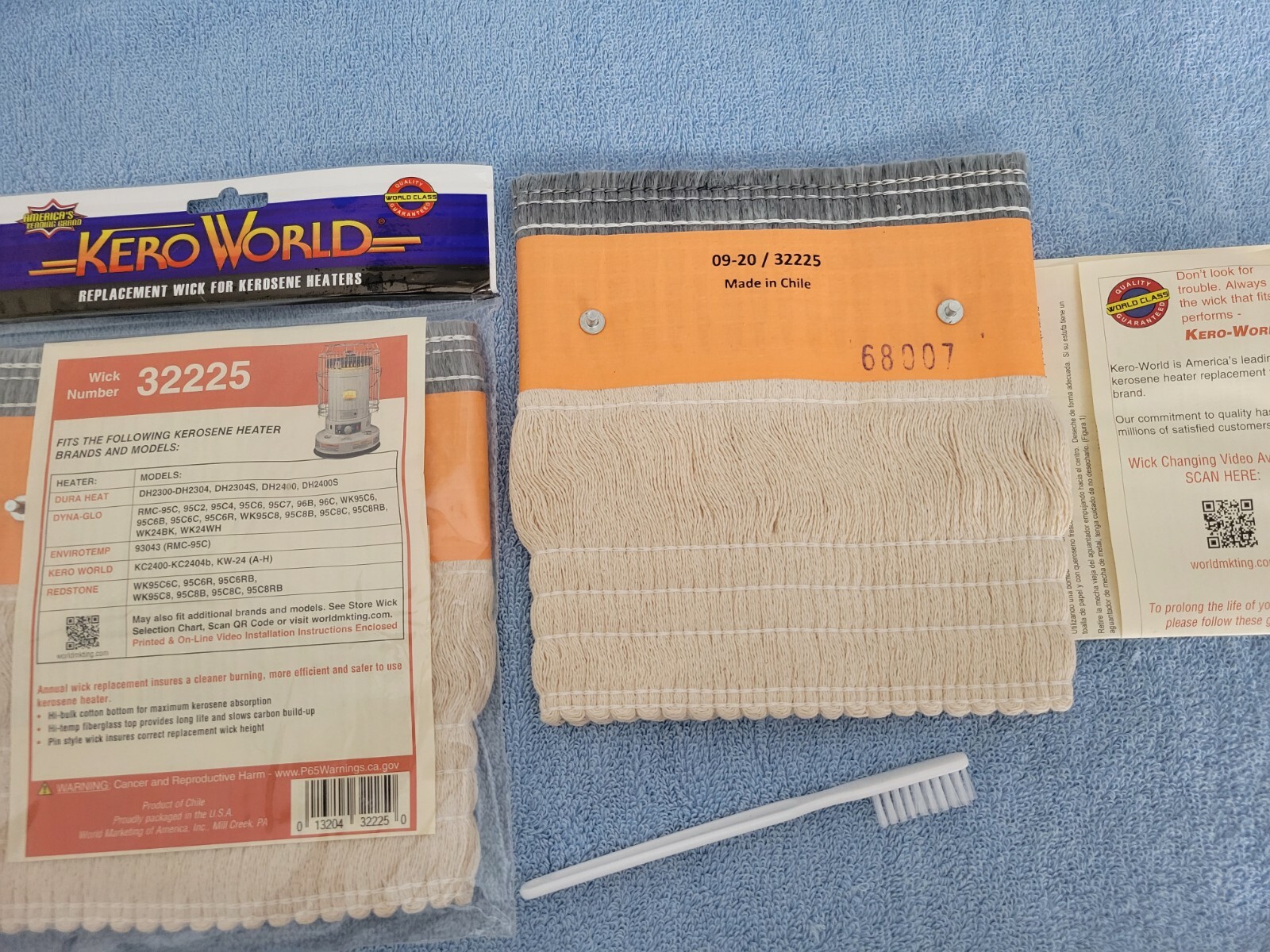 DURAHEAT DH2300,2301,2302,2303,2304 KEROSENE HEATER WICK *CLEANING BRUSH & GUIDE