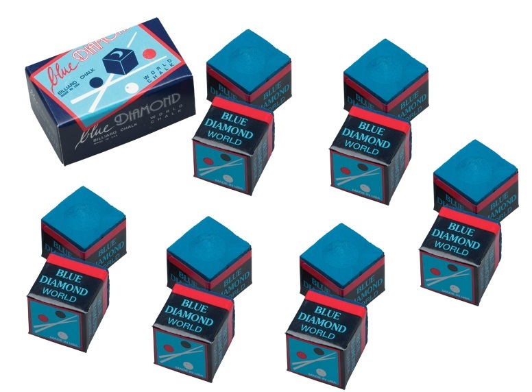 12 Pieces Of Blue Diamond Pool Chalk - Longoni Premium Quality Billiard Chalk