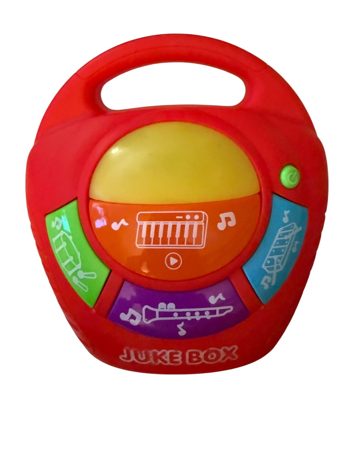 Keenway Red Juke Box Music Player 4 Instrument Toy Lights Sounds Tested