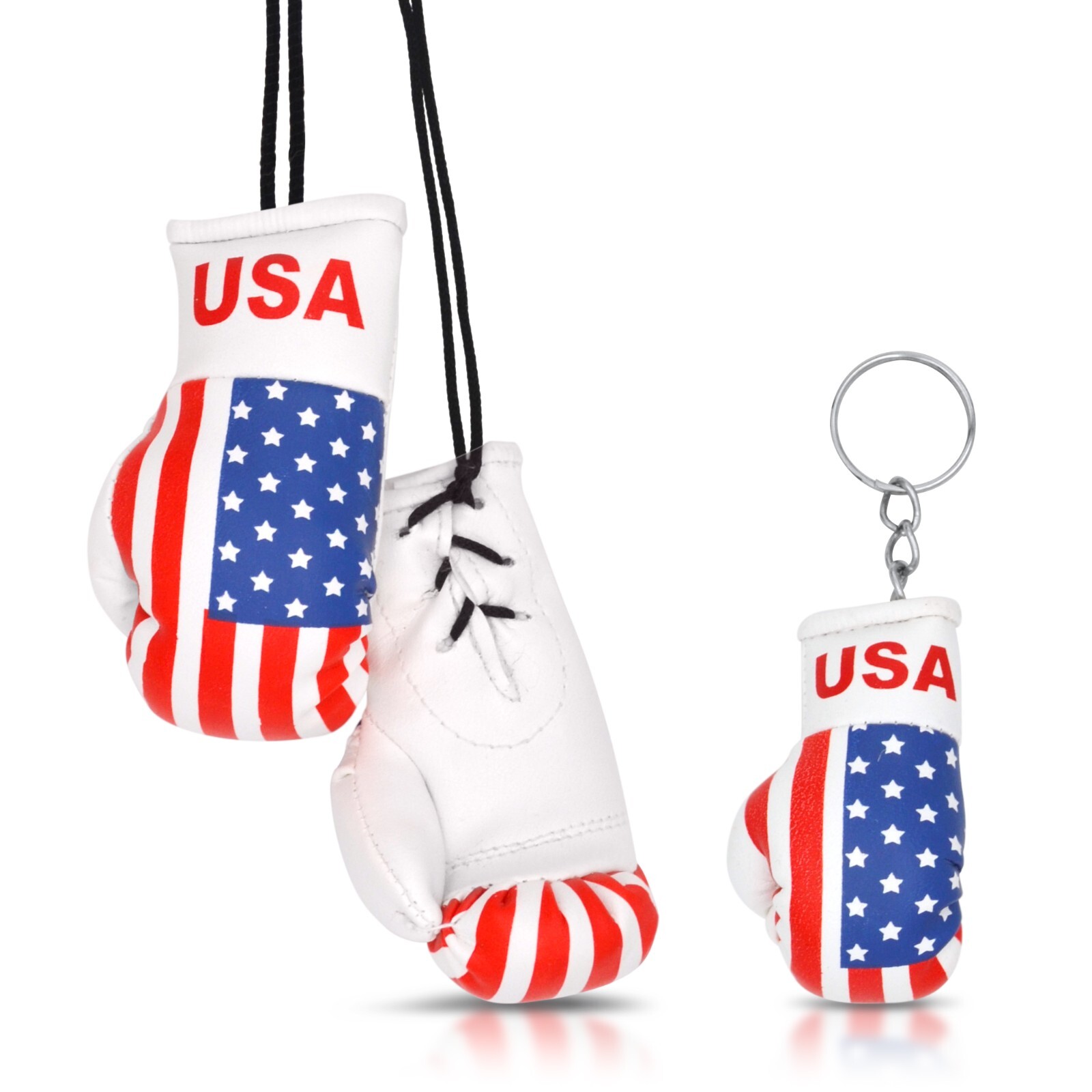 Mini Boxing Gloves and Boxing Glove Keychain Set