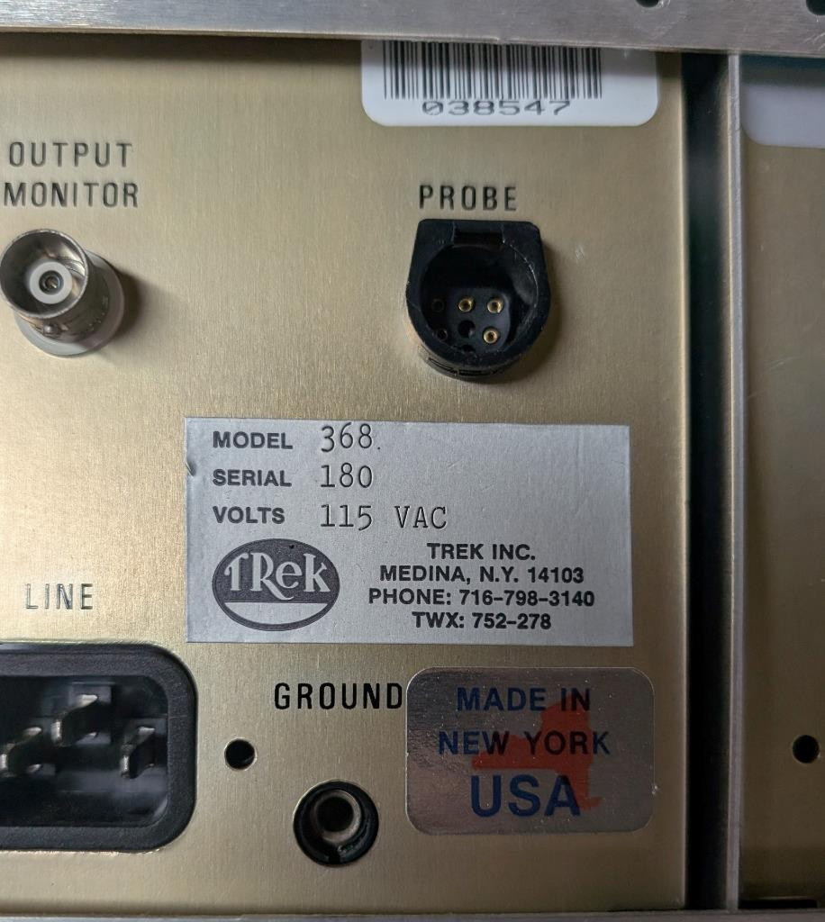 Trek Model 368A Electrostatic Voltmeter 115VAC 4-Unit Case