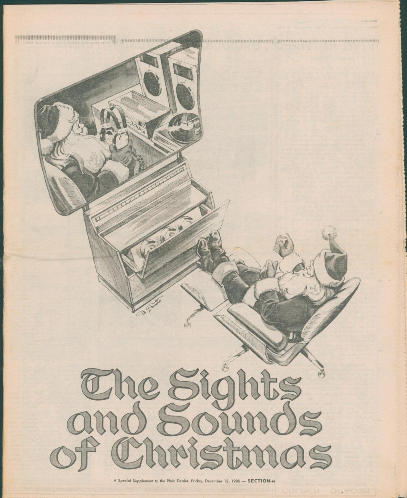 1980 Sounds Of Christmas Audio Supplement Plain Dealer HiFi Ads Articles Ohio