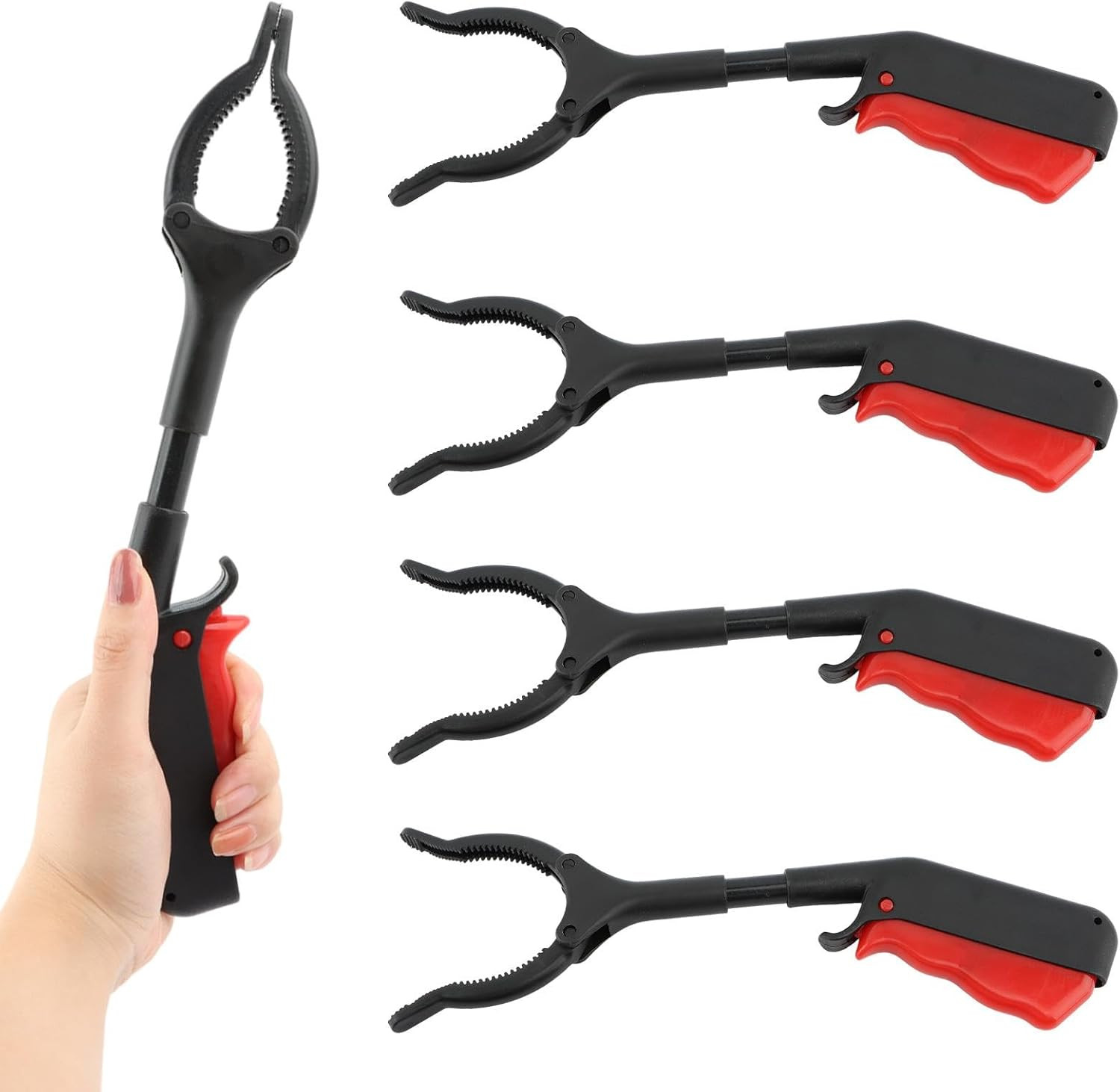 Grabber Tool, 4Pcs 30Cm/12Inch Grabber Reacher Tool Claw Rubbish Tong, Lightweig