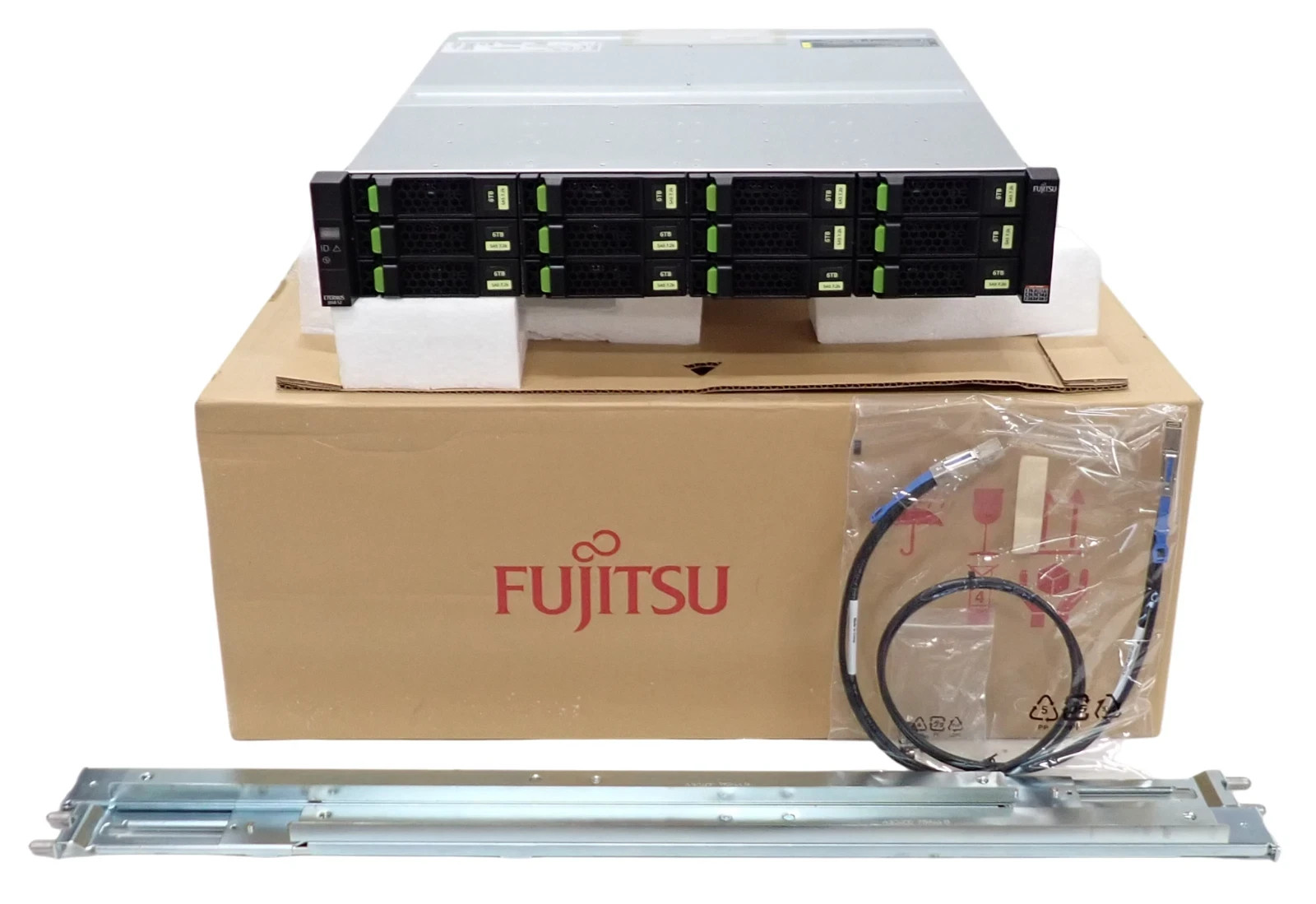 NEW Fujitsu Eternus JX40 S2 12x 6TB LFF HDD Storage Shelf FTS:ETJEBDU +1x IOM12G