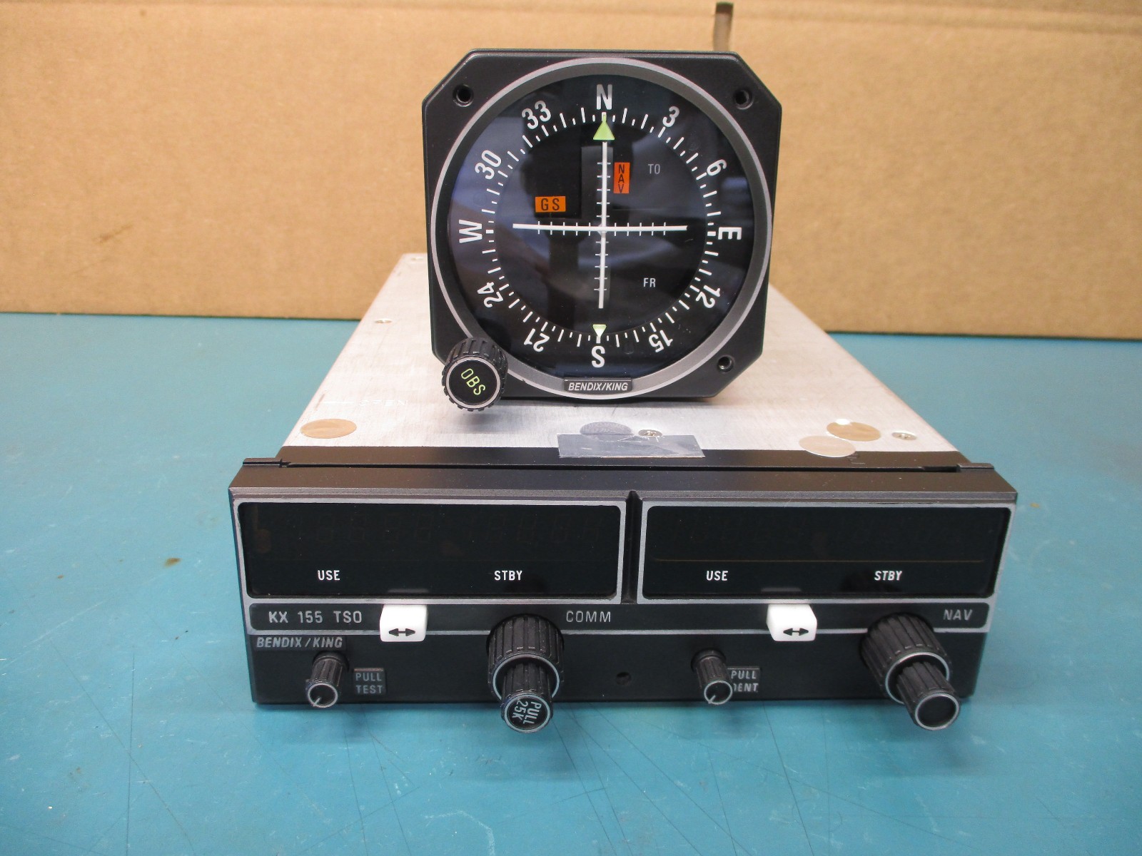 King KX 155 NAV/COM GS radio 14V & KI 204 VOR LOC GS indicator