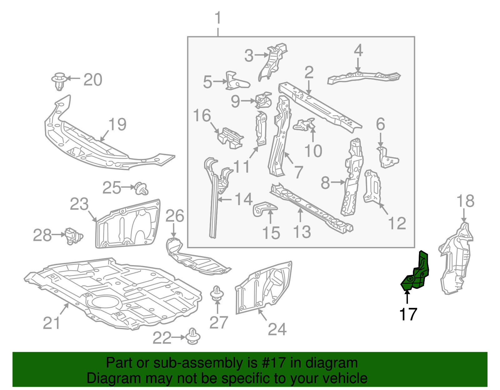 Genuine Lexus Side Bracket 53804-76010