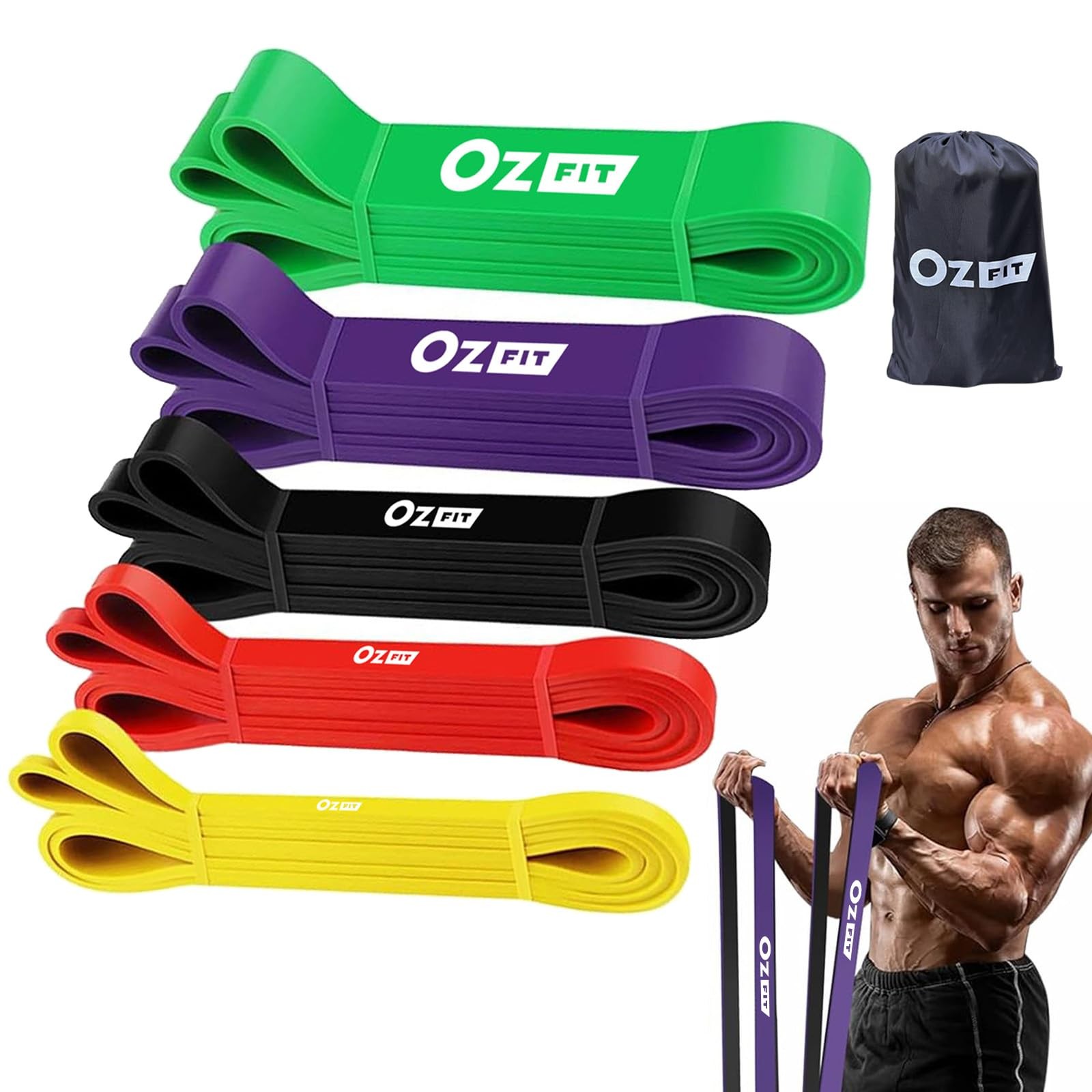 Resistance Bands Set, Exercise Bands for Working Out, Pull Up Assistance Band...